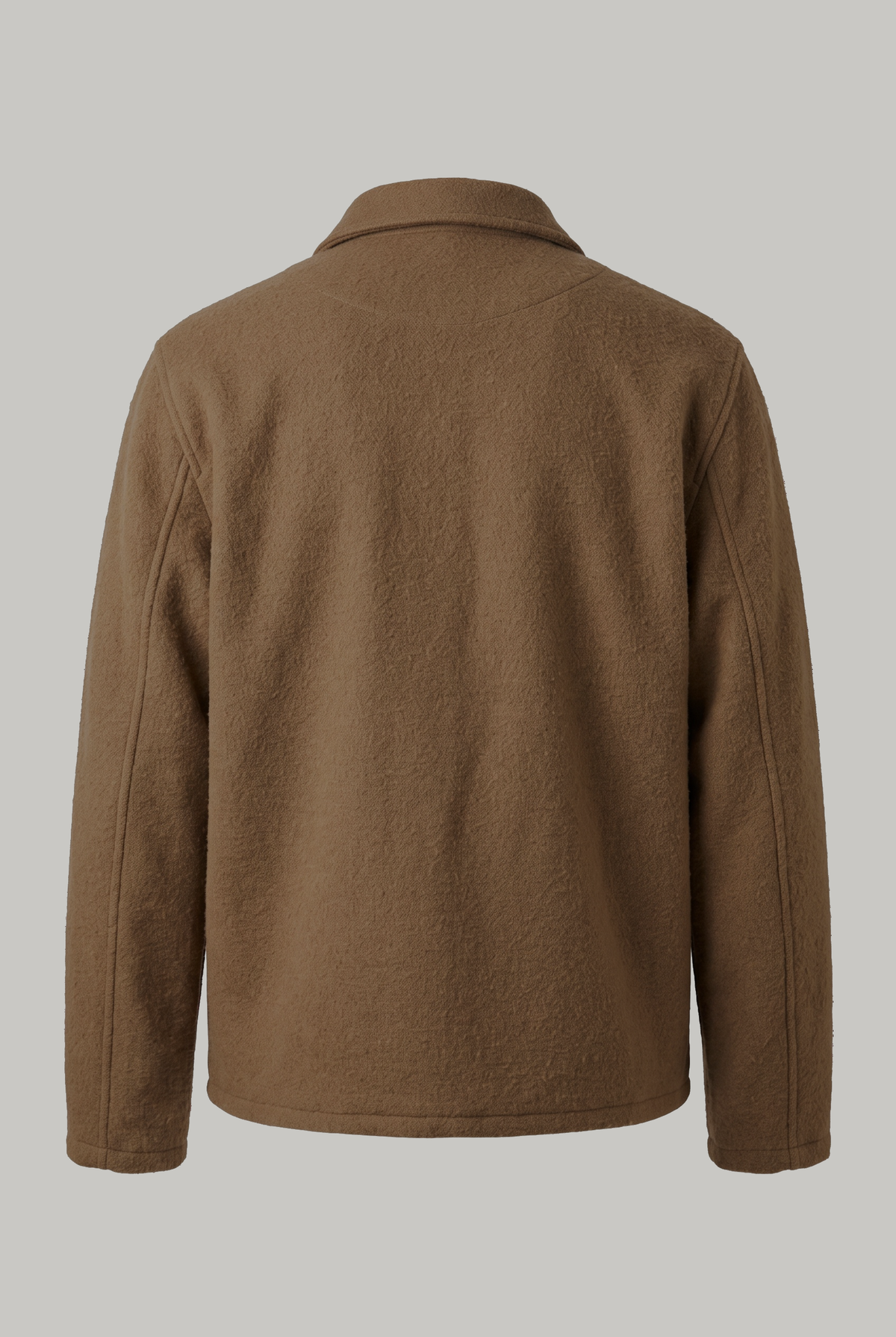 Fleming V-Neck Shacket Lined Sleeve - Casentino Camel - Wear London