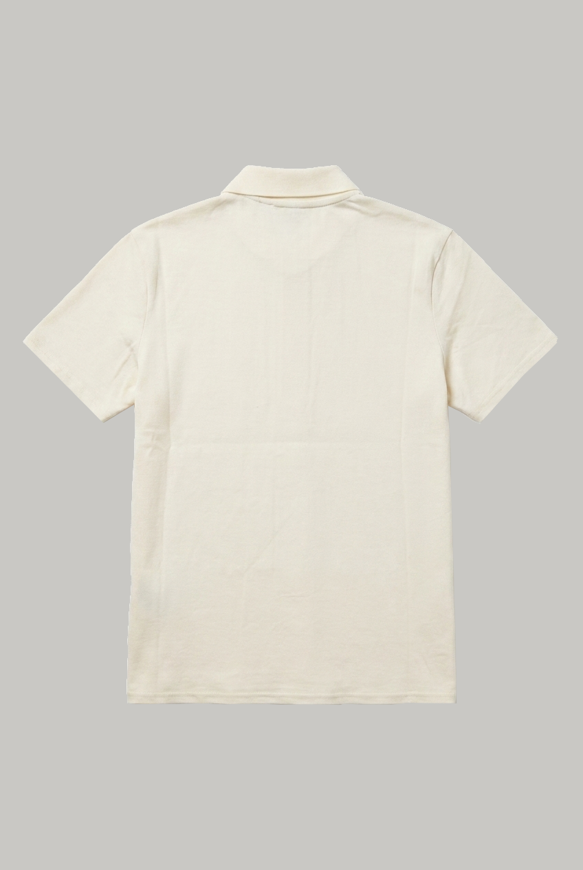 Alder - Full Button Polo - Taupe Pique - Wear London