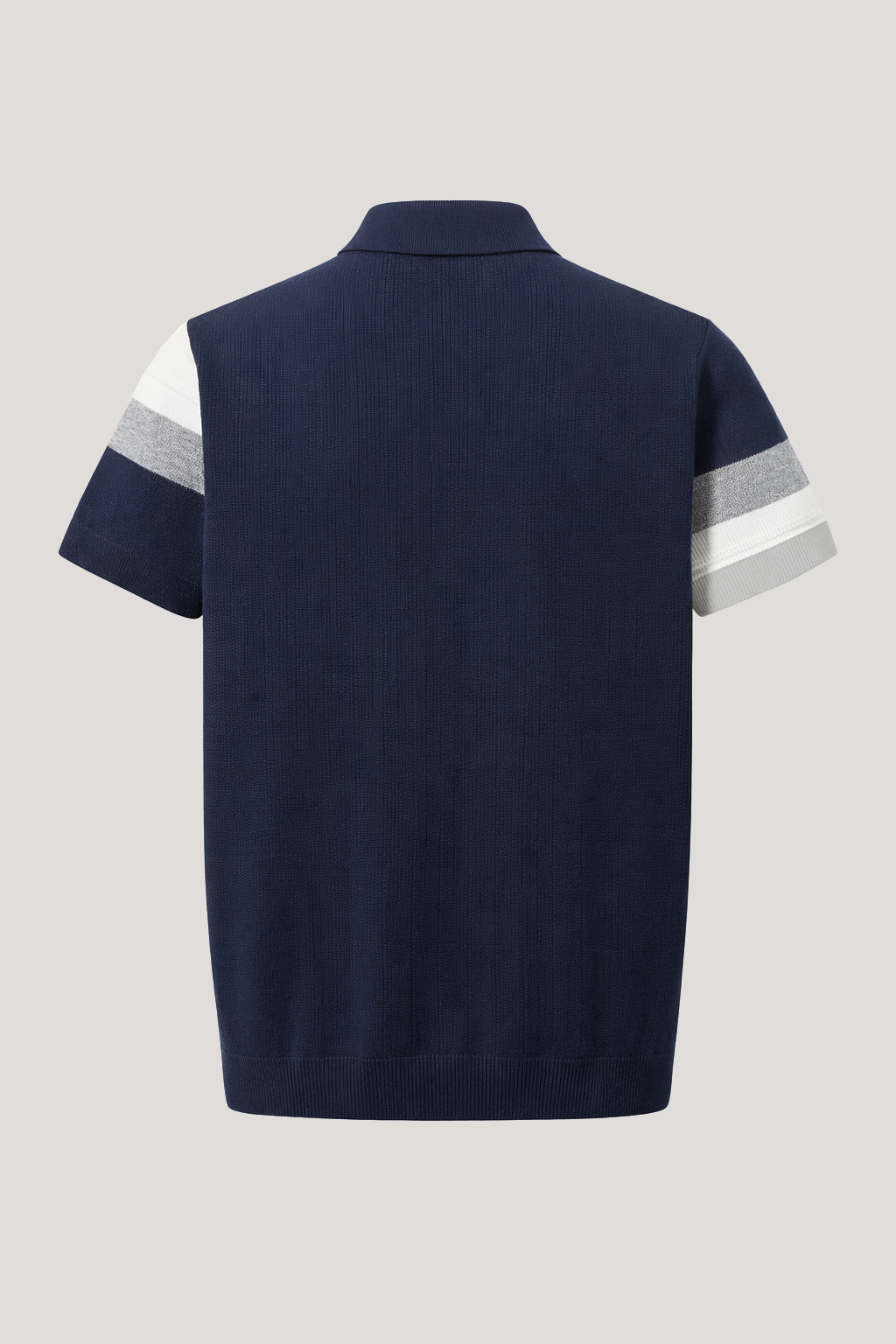 Hampstead - 3 Button Polo - Navy ecru grey - Wear London
