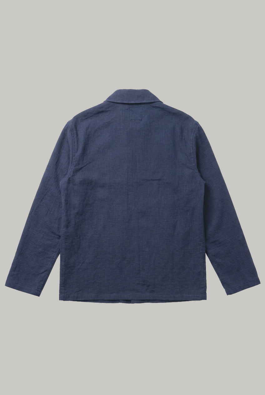 Southend Shacket - Blue Cotton Linen - Wear London