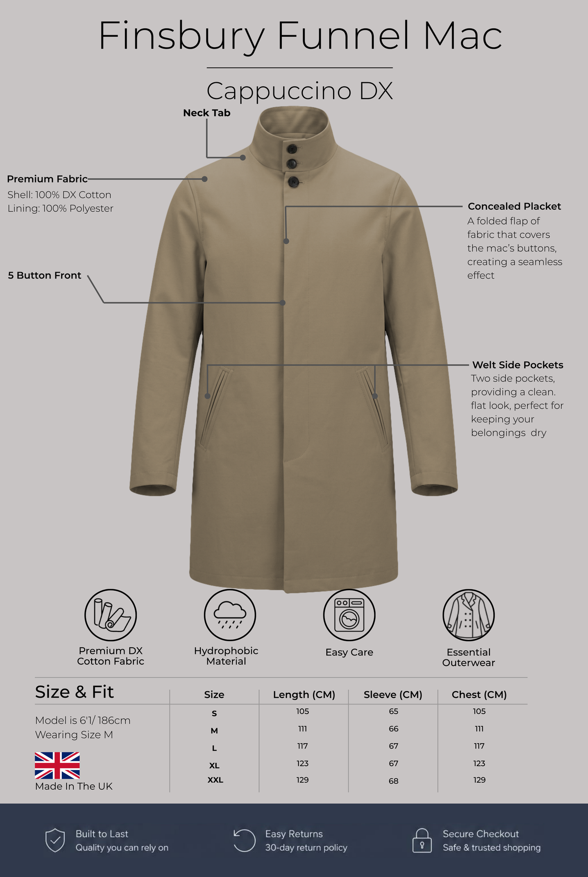 Finsbury Funnel Mac - Cappuccino Dx - Wear London