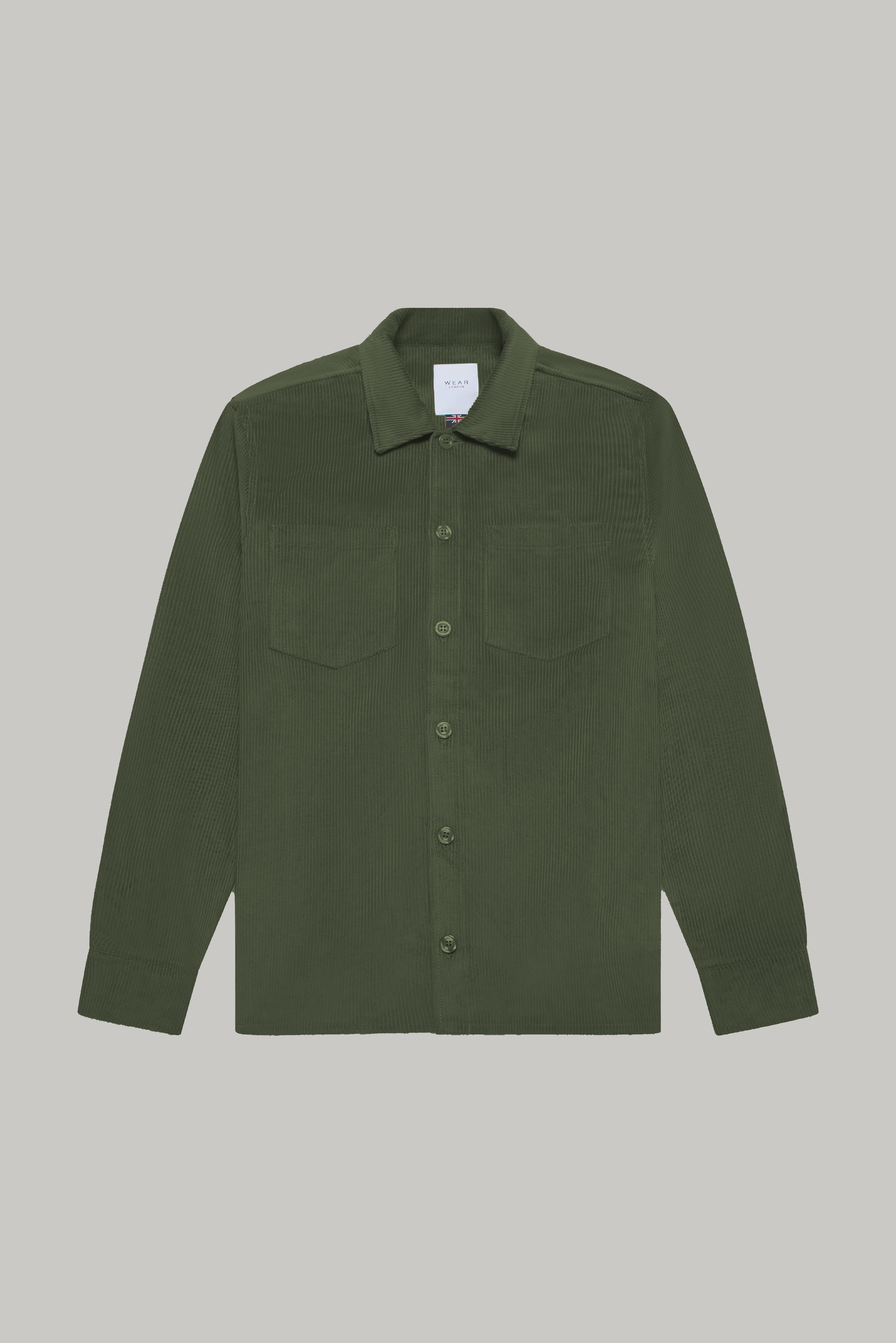 Bart Corduroy Overshirt - Olive - Wear London