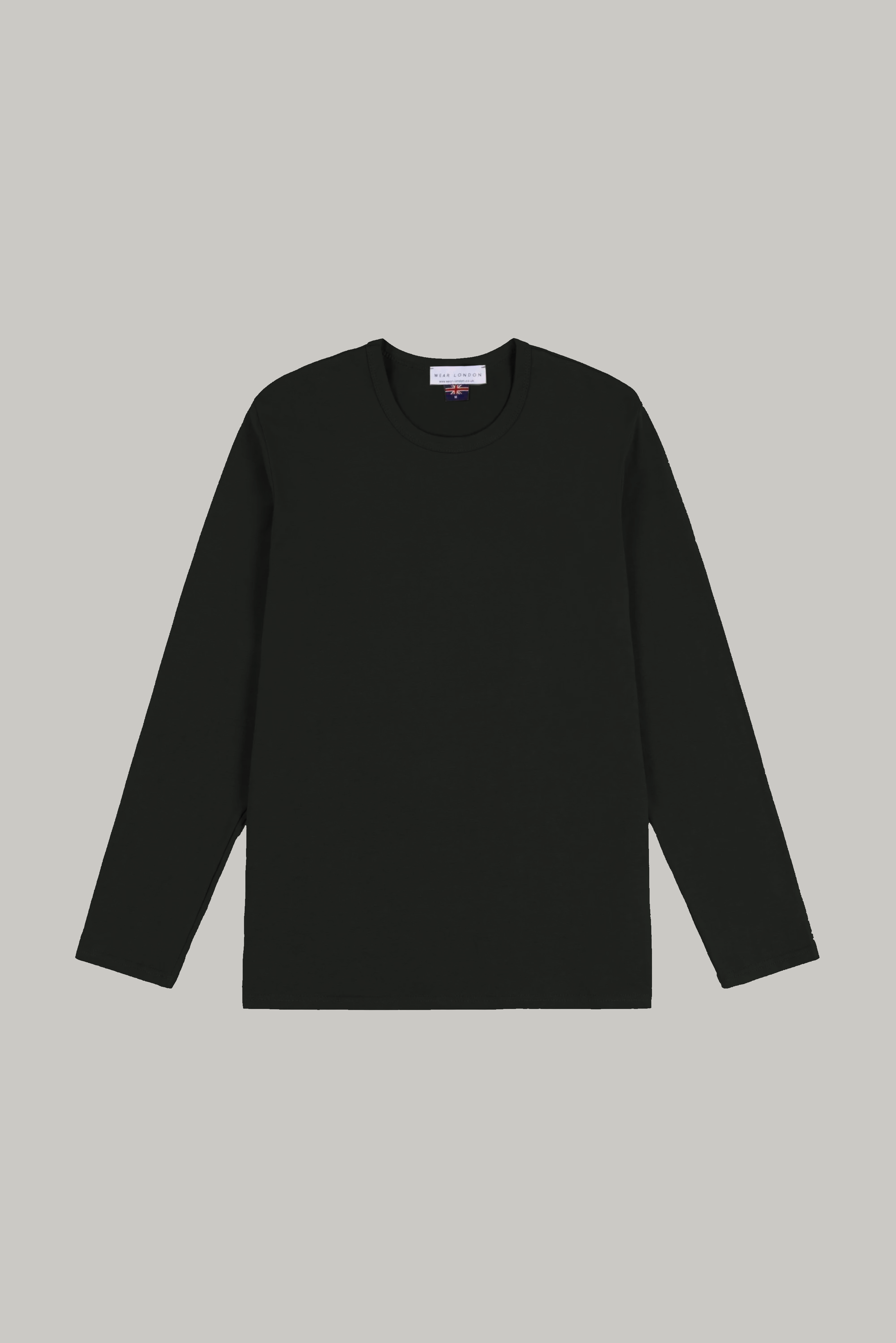 Bevis Long Sleeve Cotton T-shirt - Chocolate - Wear London