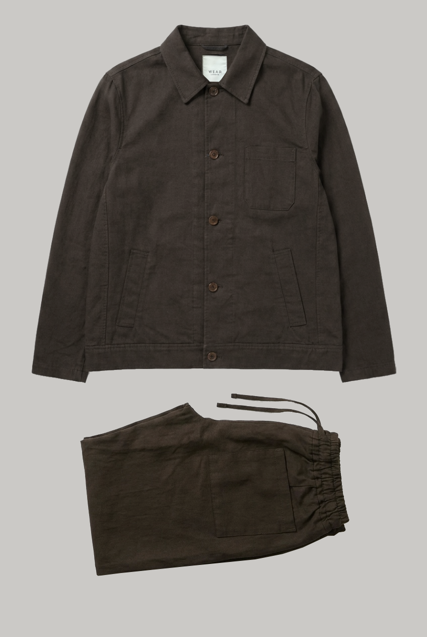 The Bermondsey - Cotton Linen Two Piece Suit - Chocolate - Wear London