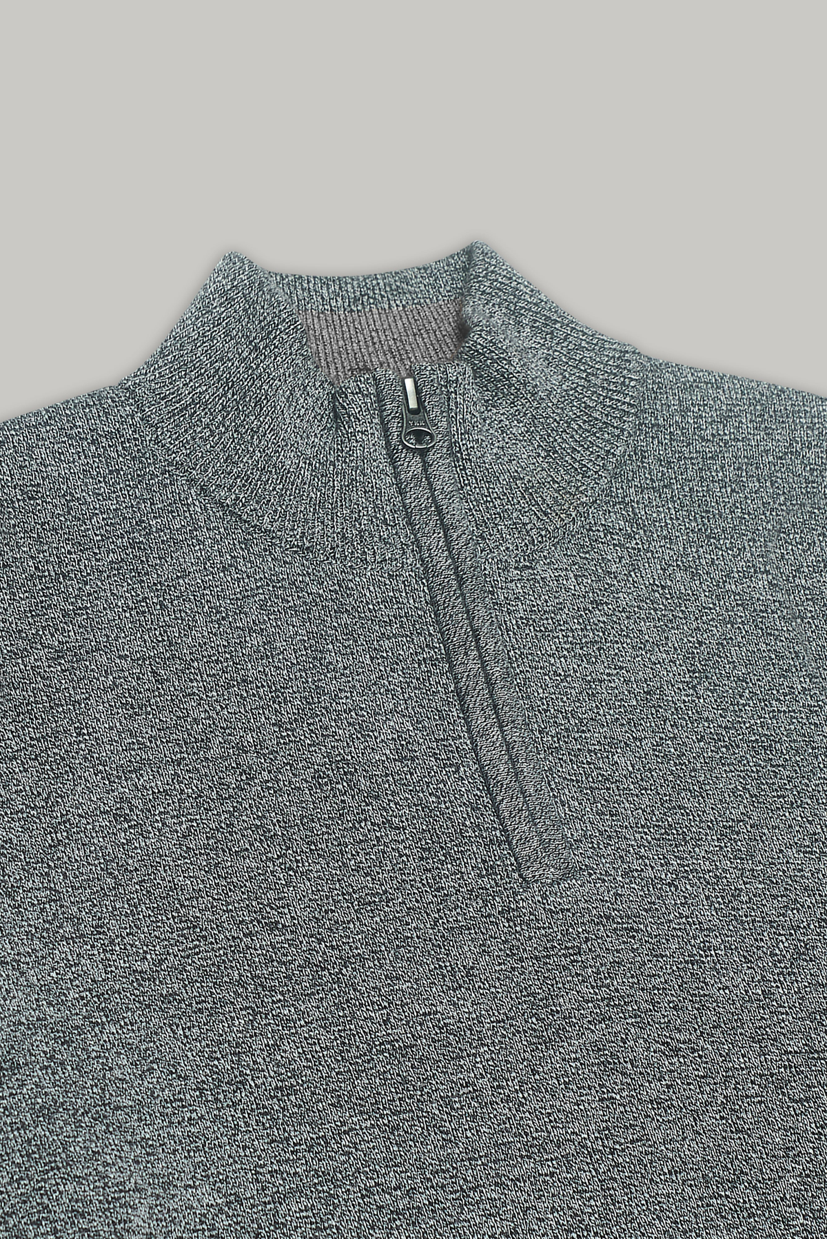 Jimmy Quarter Zip - Grey White - Wear London