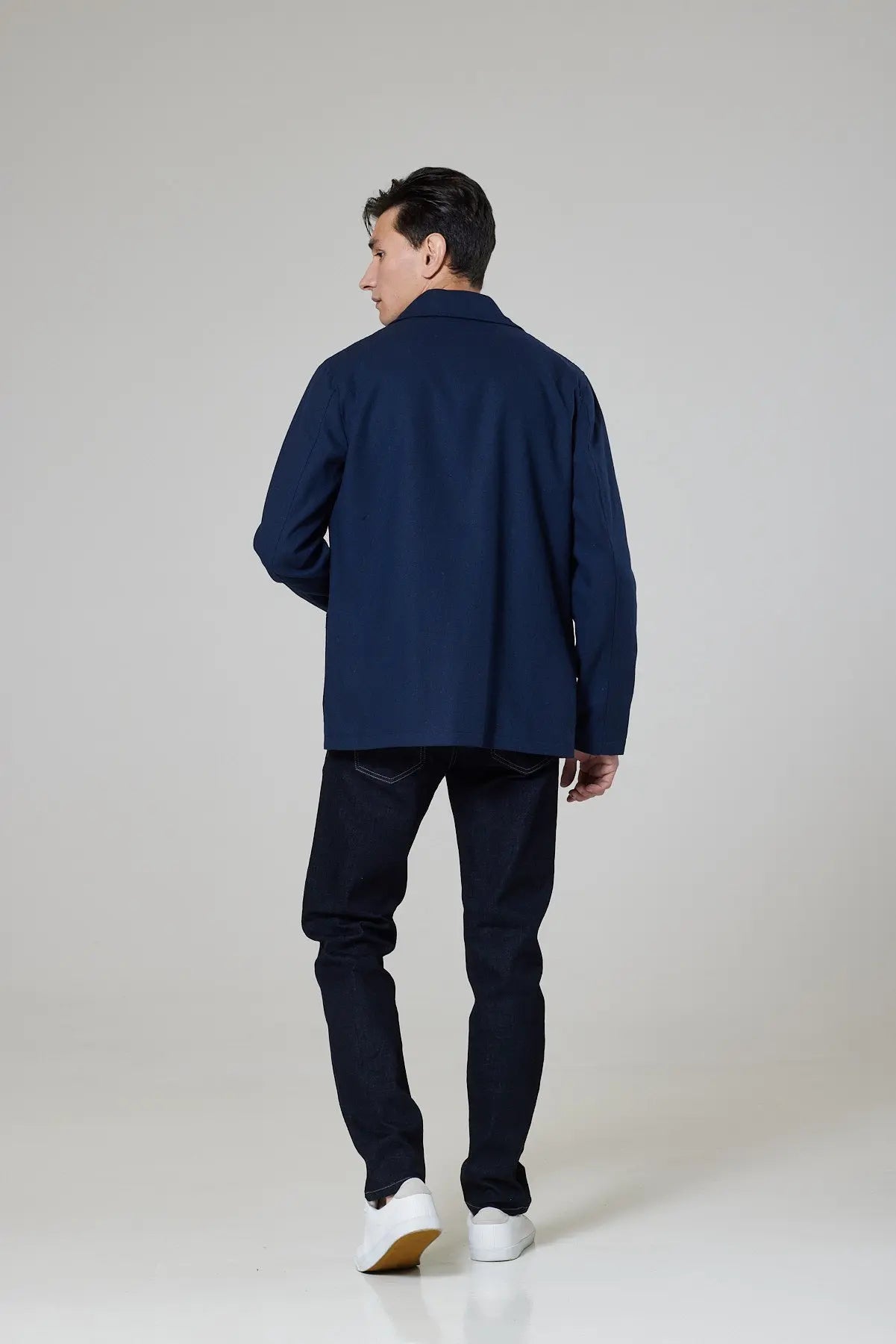 Commercial Shacket - Navy Linen - Wear London