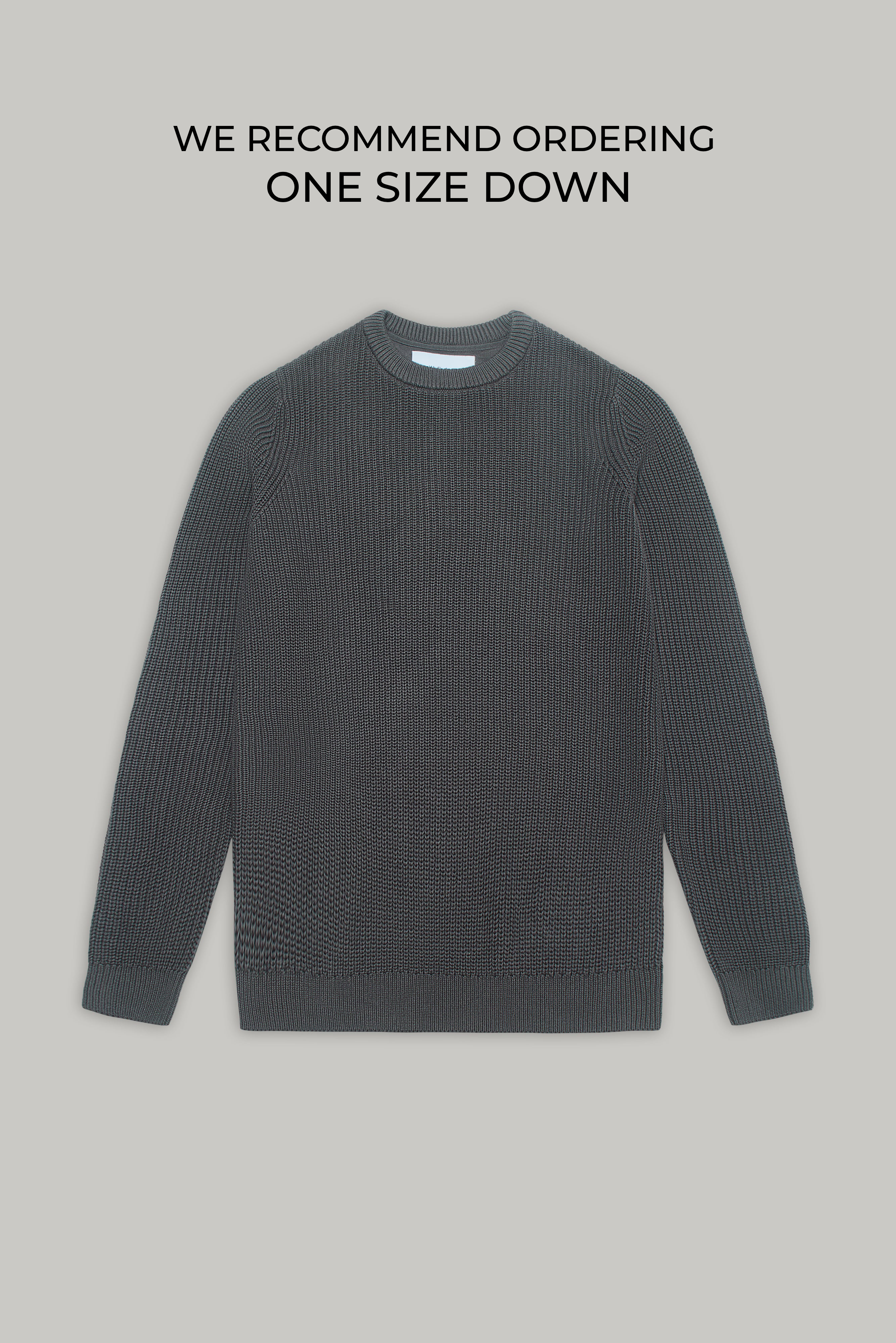 J Hailey Crew Knit - Charcoal - Wear London