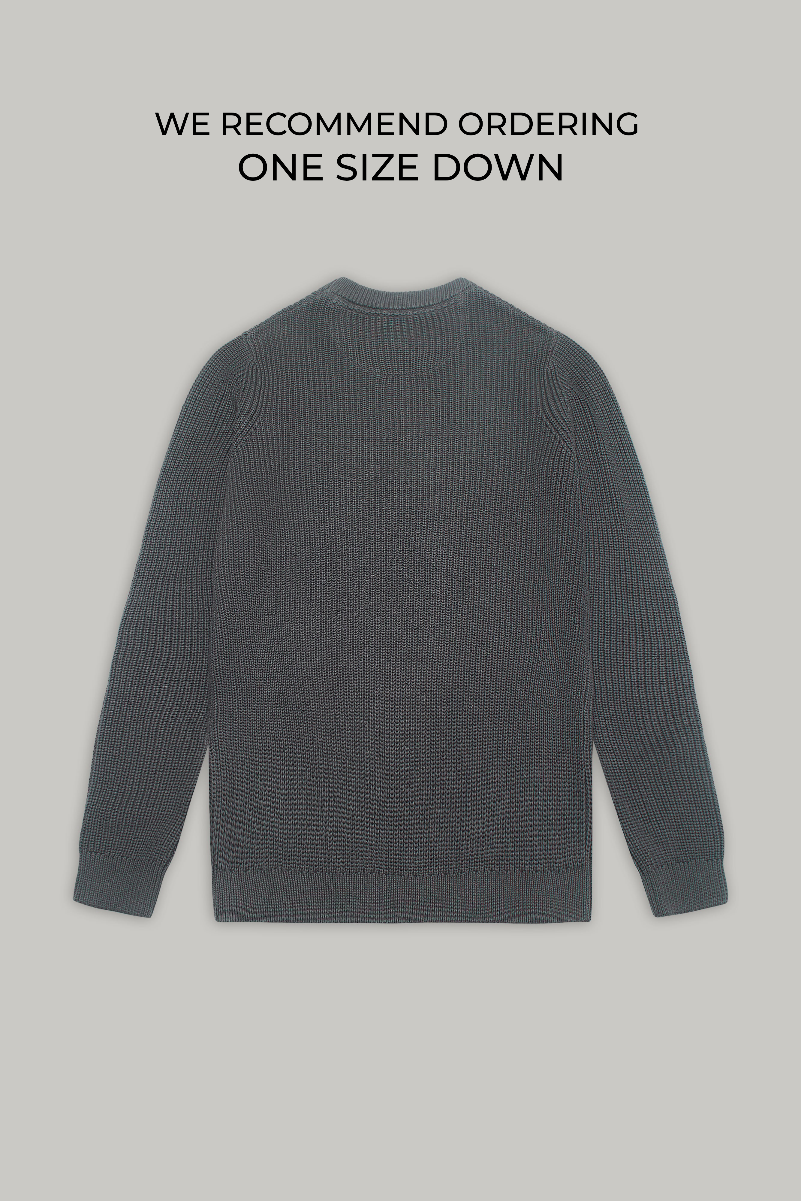 J Hailey Crew Knit - Charcoal - Wear London