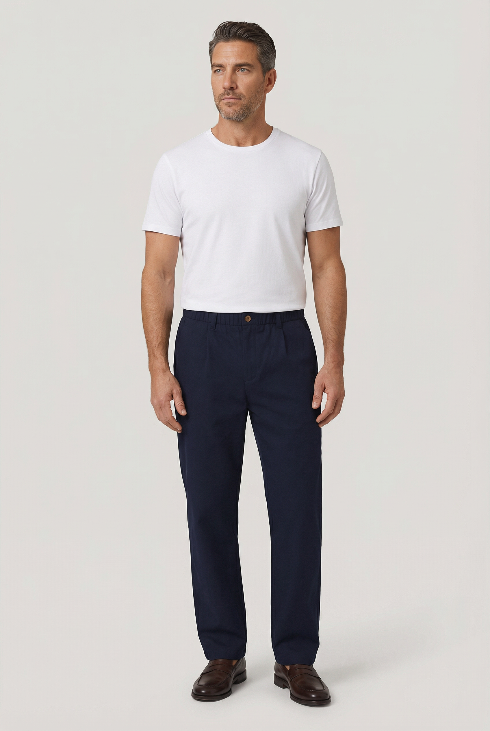 Crispin Chino Comfort Stretch - Navy - Wear London
