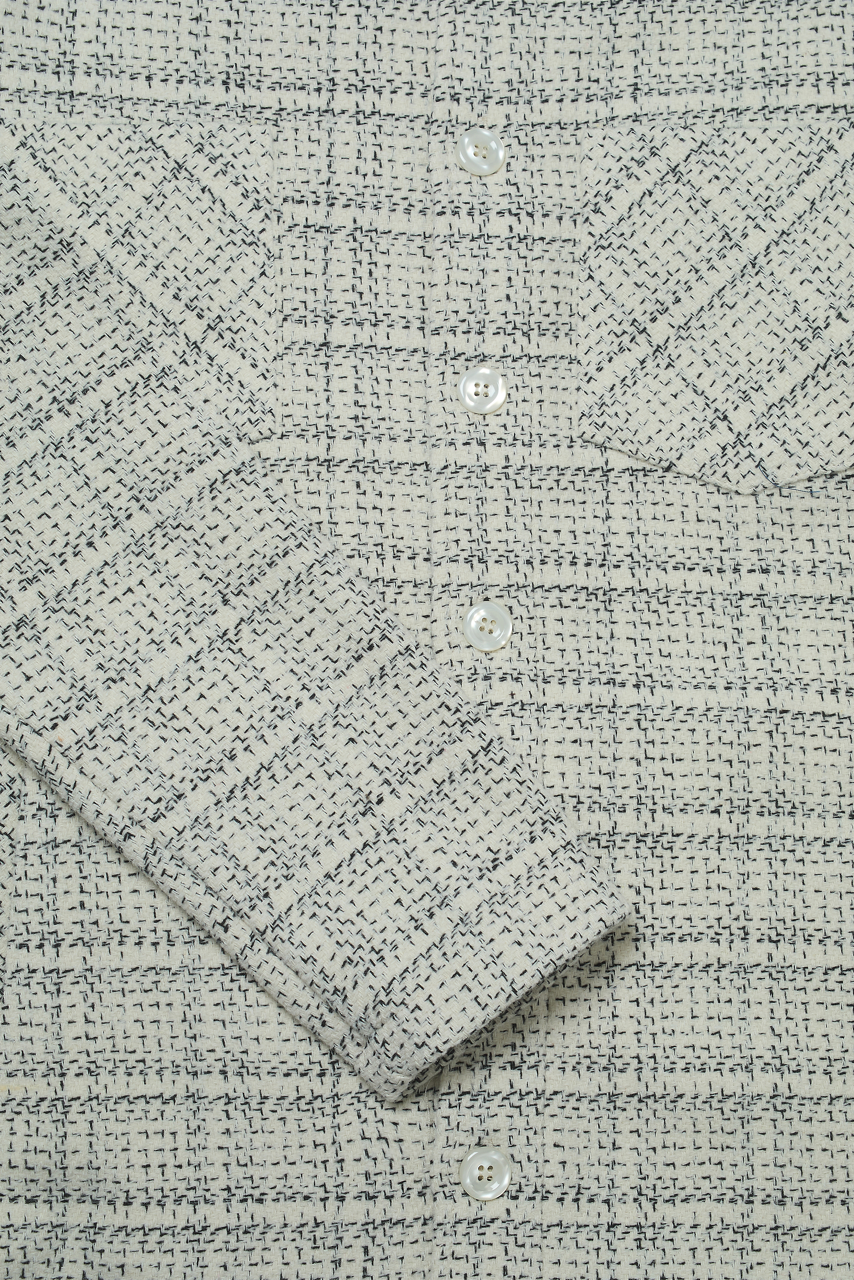 Bart Frame Overshirt - Ecru / Black - Wear London