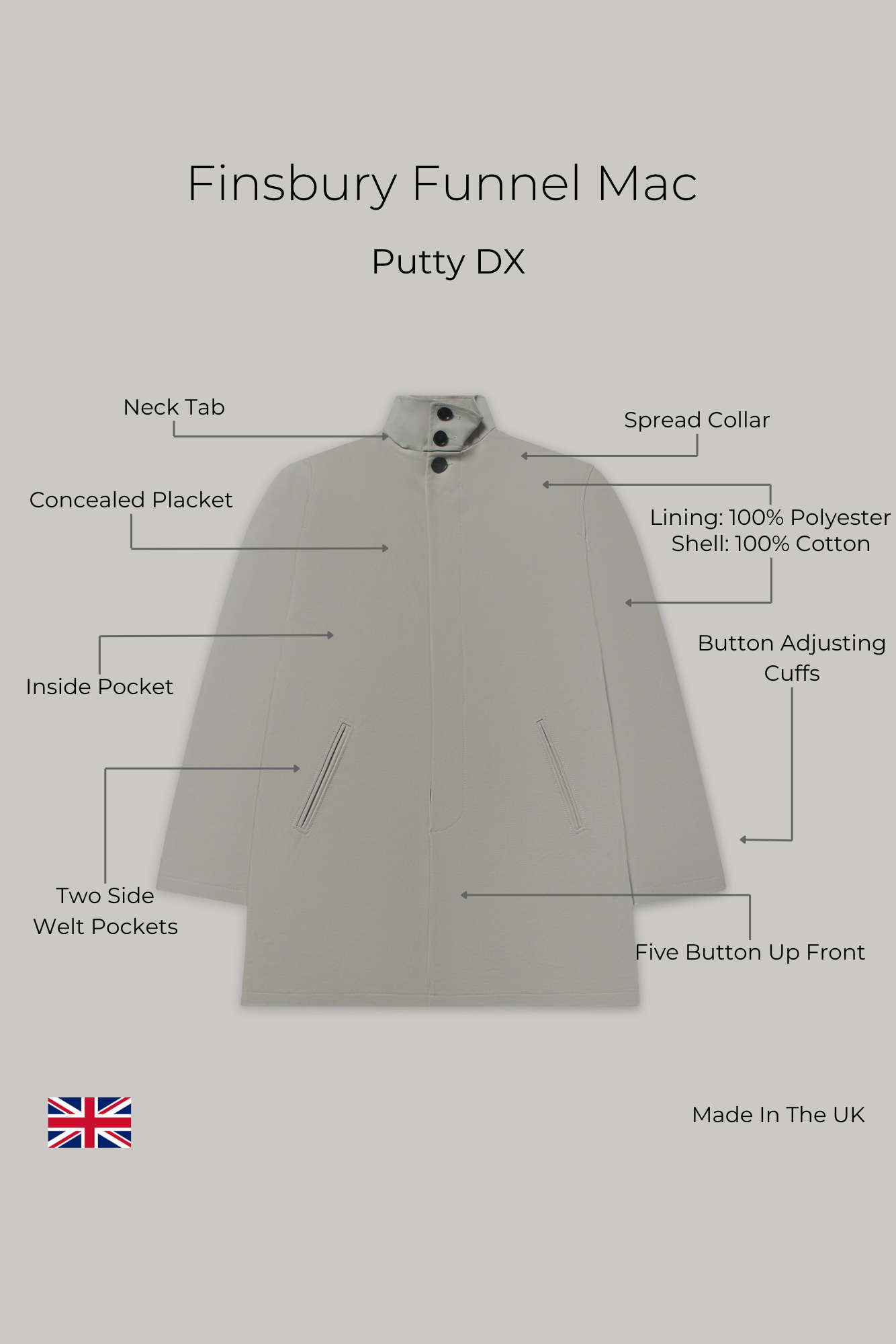 Finsbury Funnel Mac - Putty Dx - Wear London