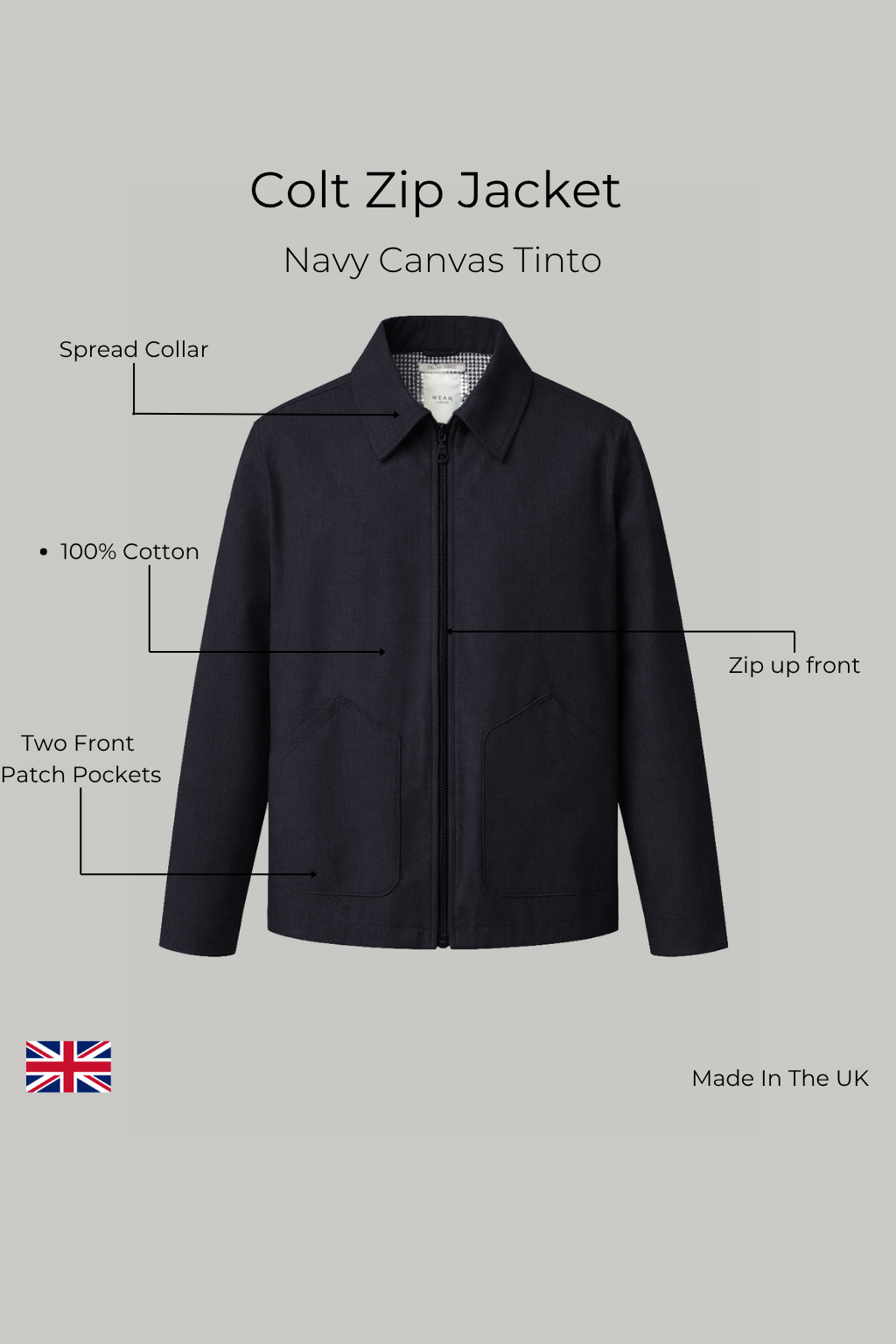 Colts Zip Shacket - Black Virgin Wool - Wear London