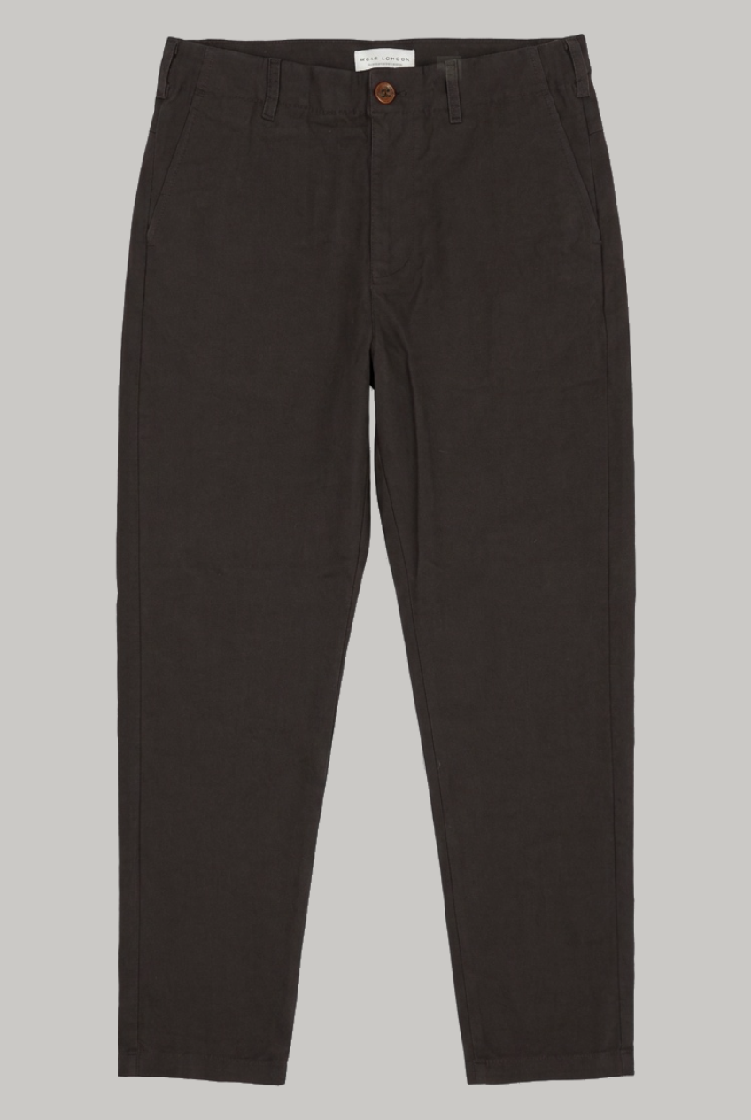 Wentworth Trouser - Chocolate Cotton Linen - Wear London