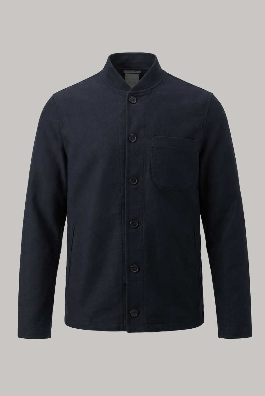 Aldgate Baseball Shacket - Navy Moleskin - Wear London