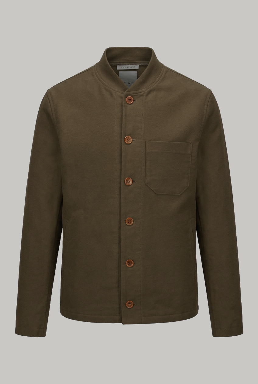 Aldgate Baseball Shacket - Camel Moleskin - Wear London