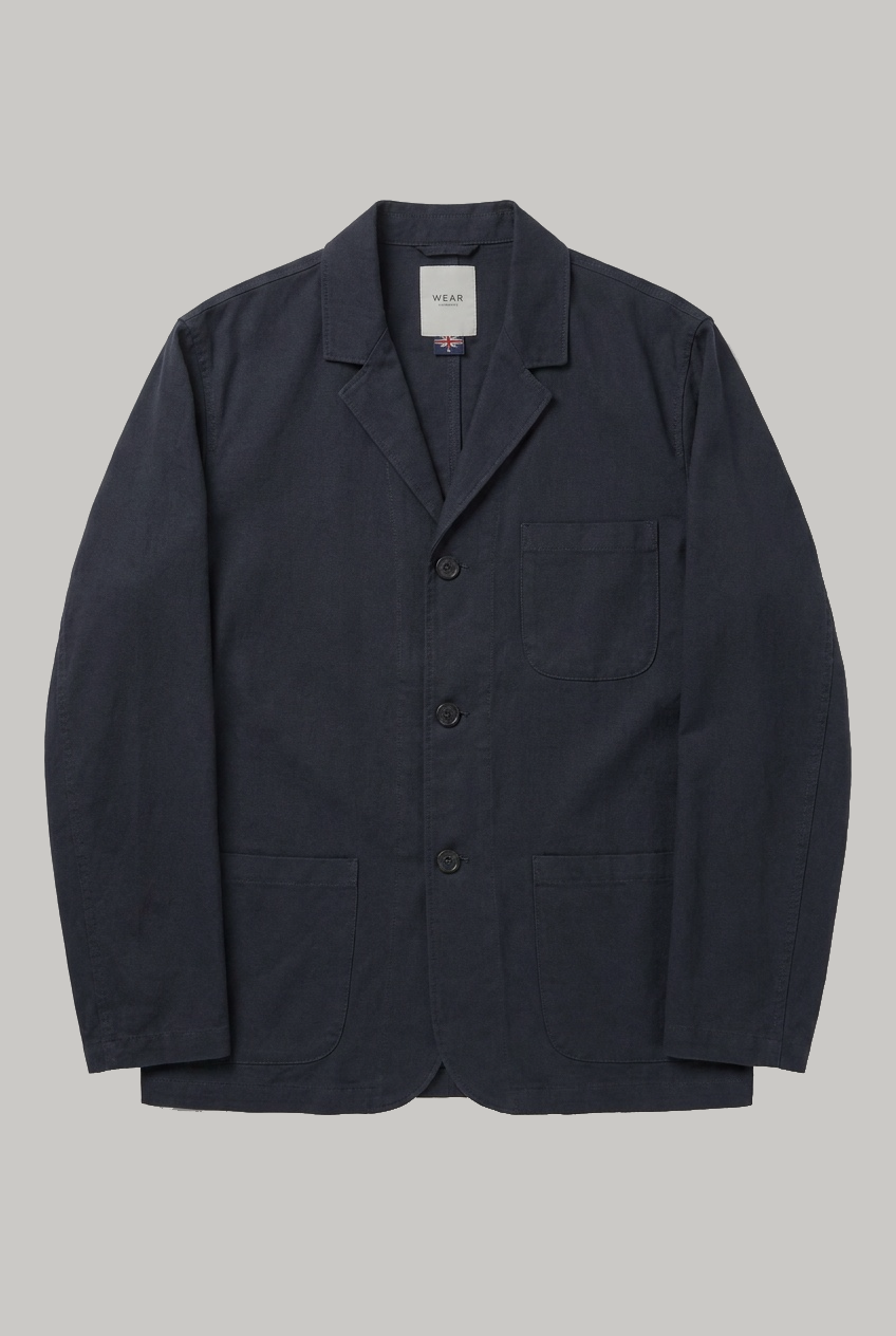 The Pearlman Casual Blazer - Navy Cotton Linen - Wear London