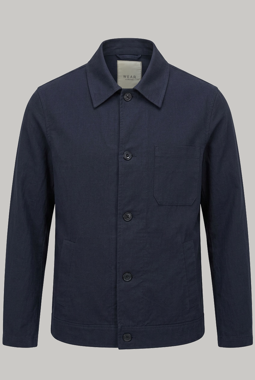 The Bermondsey - Casual Cotton Linen Outfit - Navy - Wear London