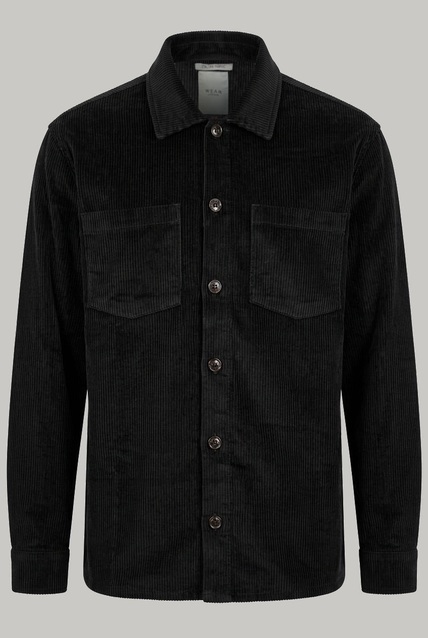 Bart Corduroy Overshirt - Black - Wear London