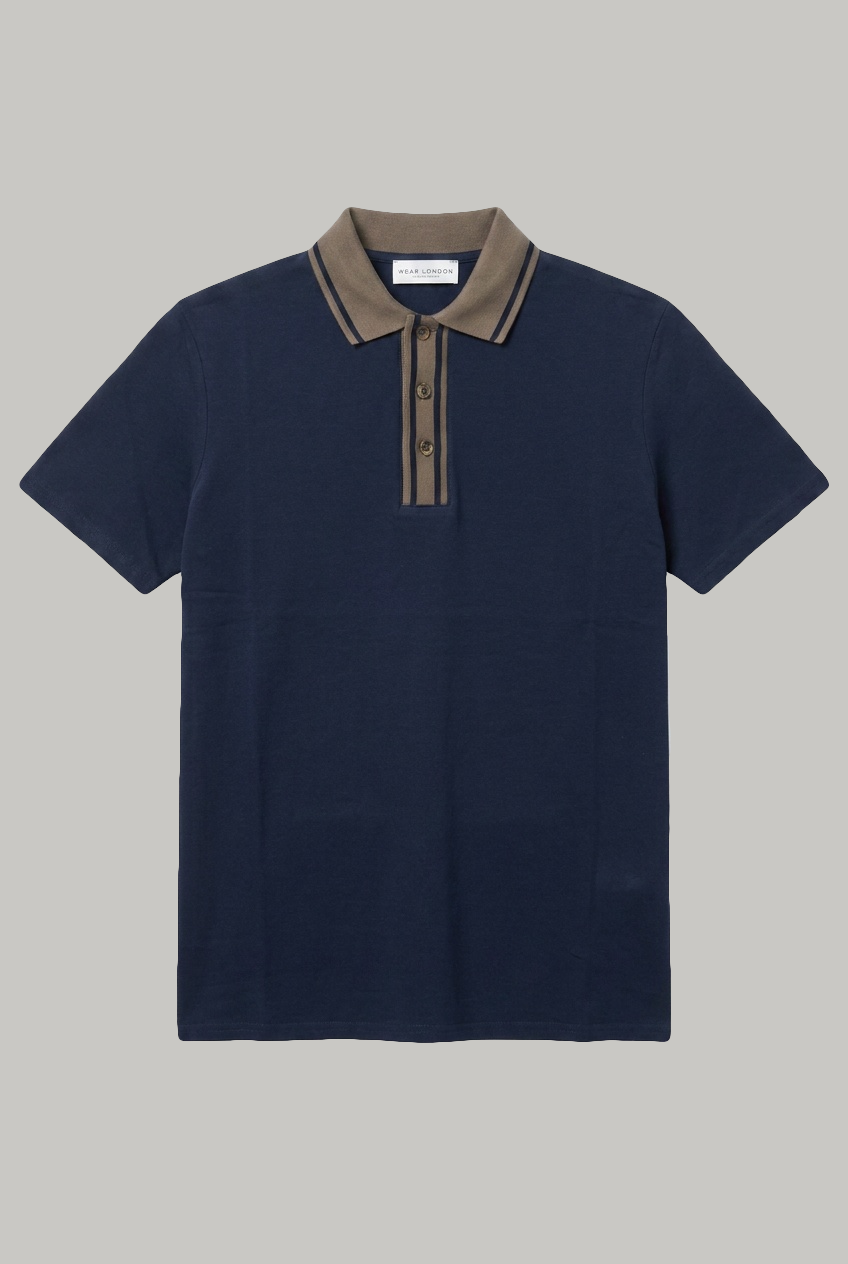 Thames - 3 Button Polo - Navy Pique - Wear London