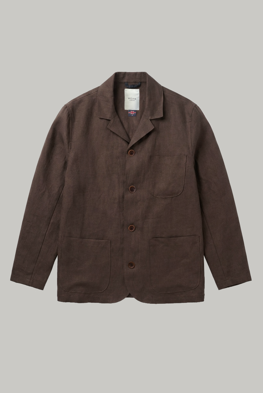 Tuxford Casual Blazer - Chocolate 100% Linen - Wear London