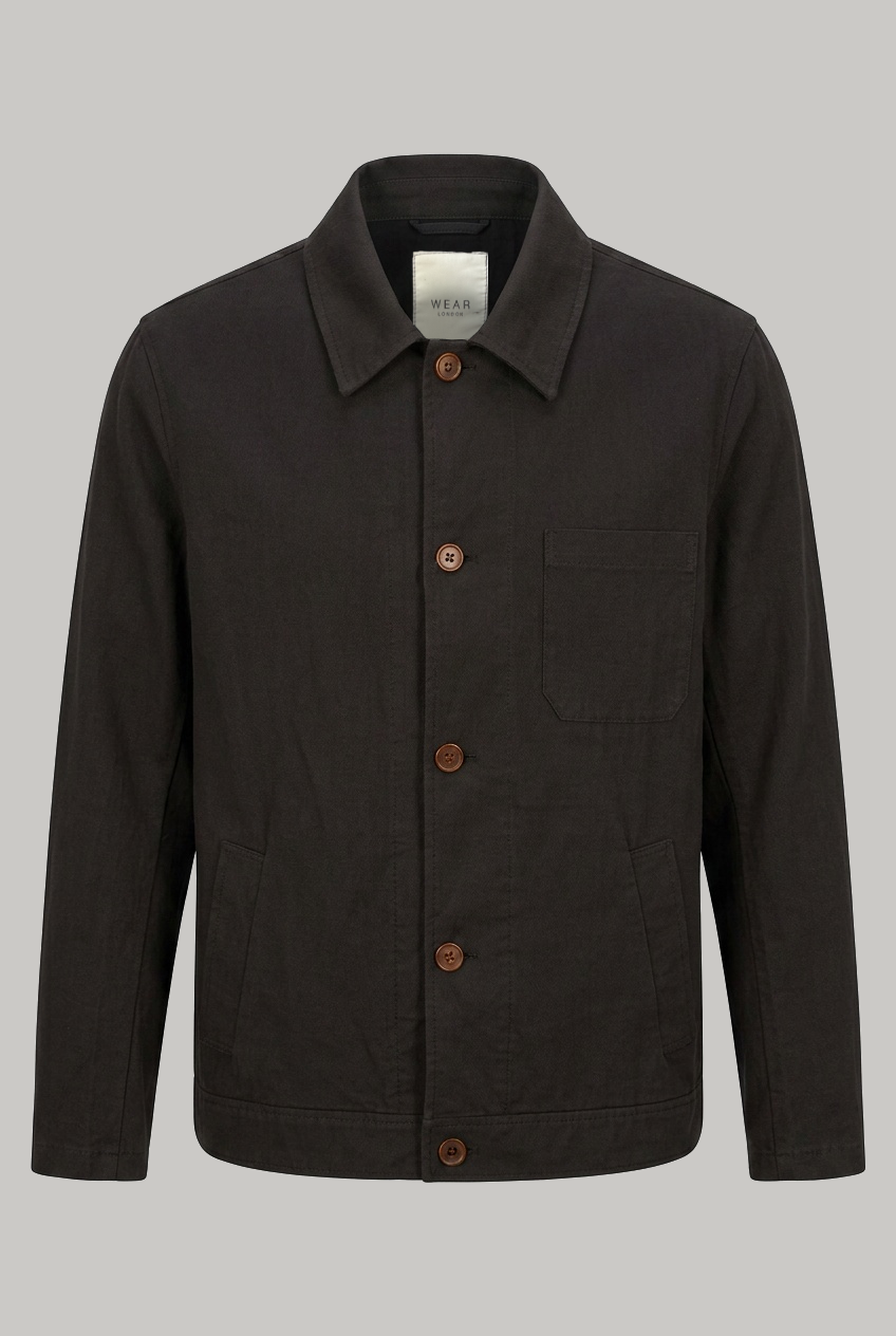 The Lutti Jacket - Chocolate Cotton Linen - Wear London