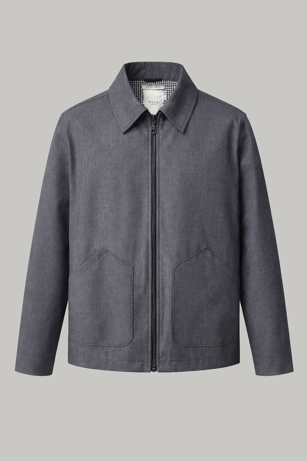 Colts Zip Shacket Unlined - Charcoal Coated Canvas Tinto - Wear London