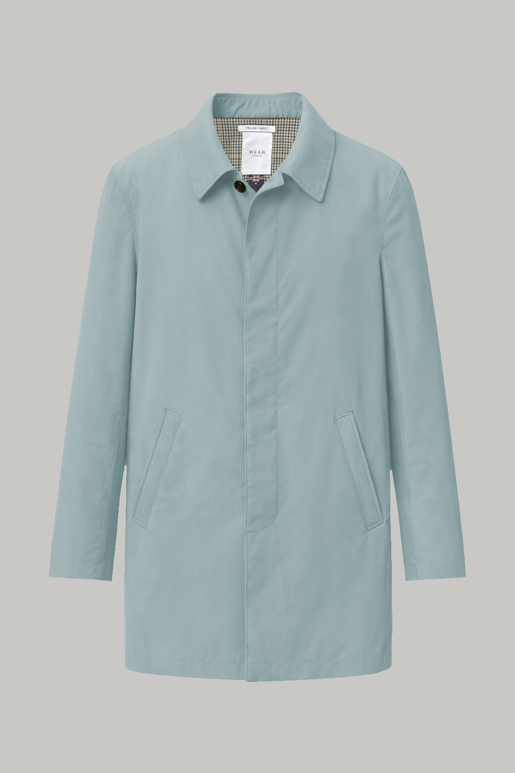 London Spring Lined Rain Mac - Sky Blue - Wear London