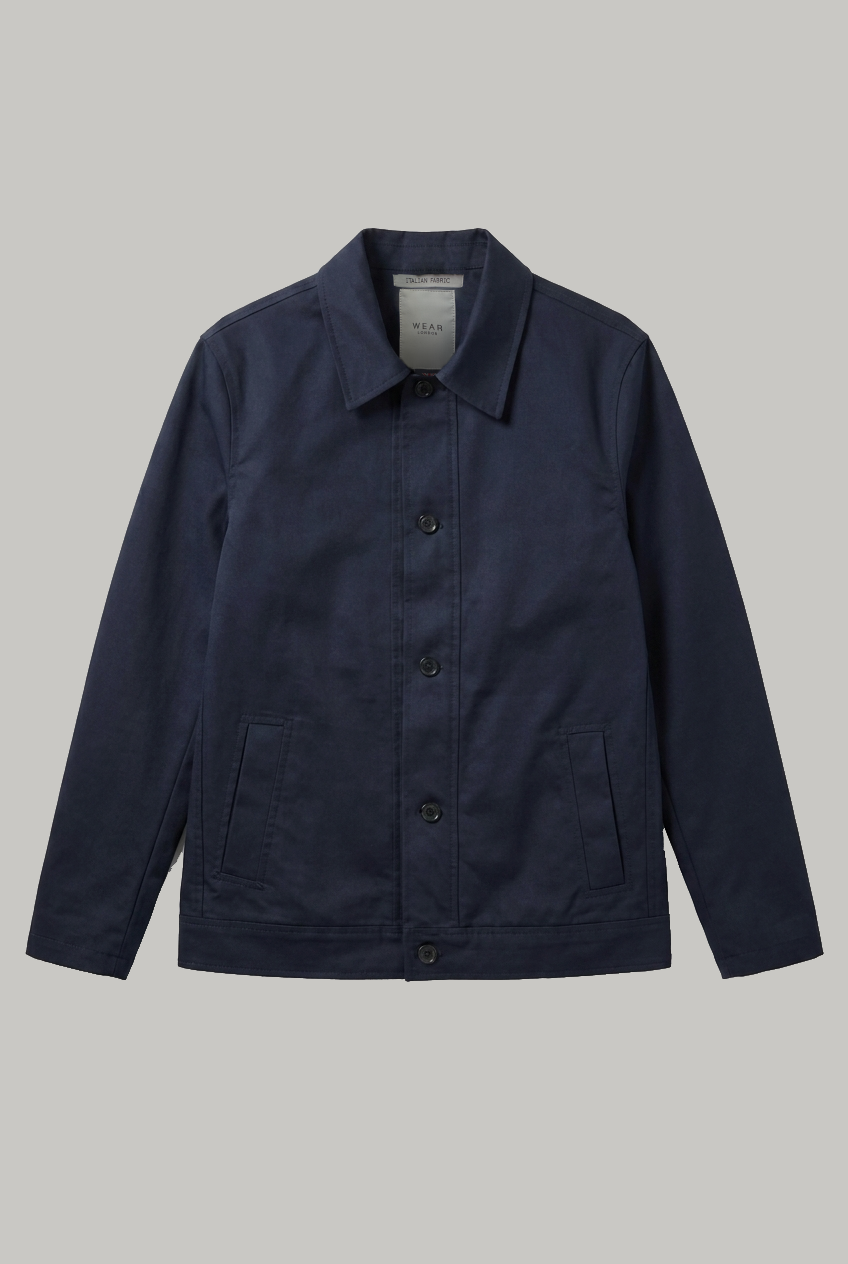 The Lutti Jacket - Navy Cotton Nylon - Wear London