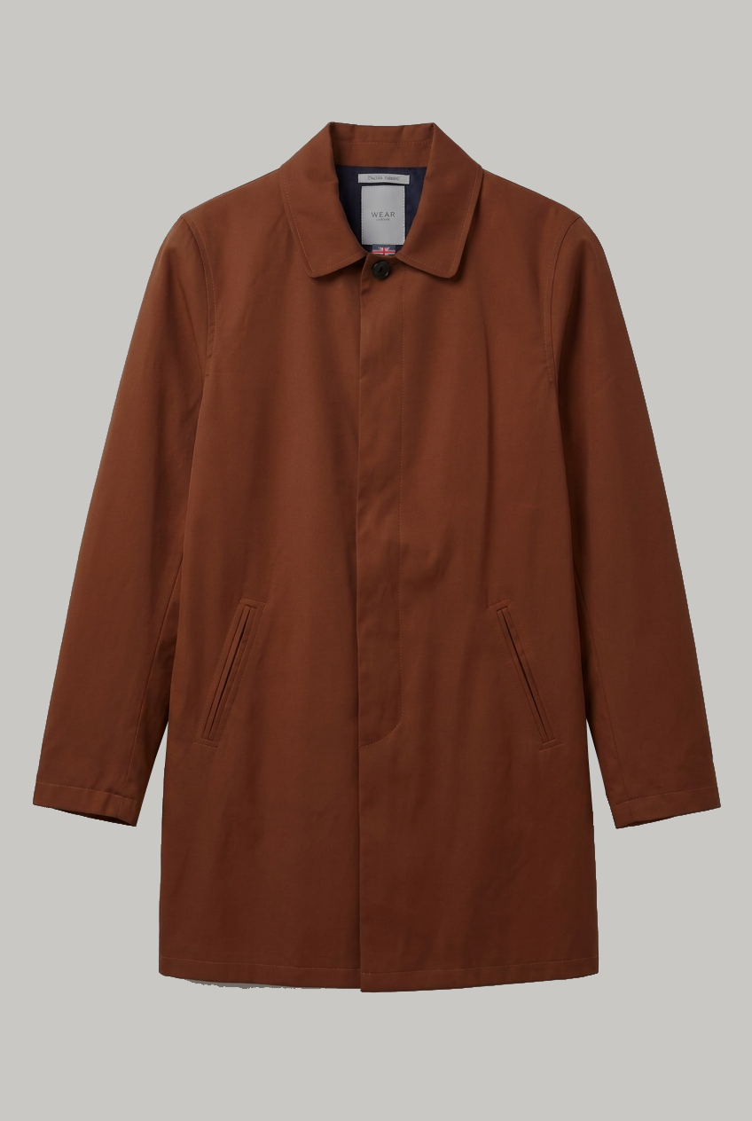 London Lined Rain Mac - Burnt Orange - Wear London