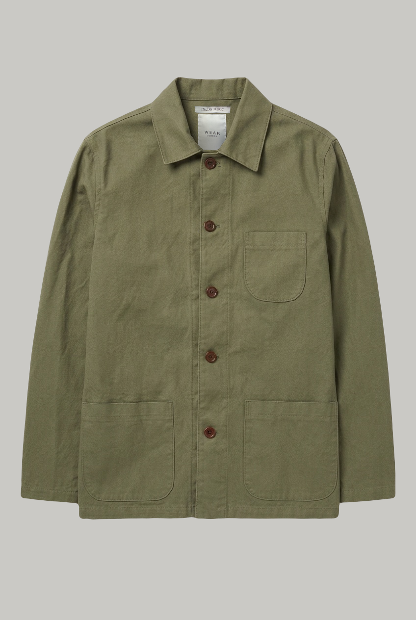 Chiltern Shacket - Olive Canvas - Wear London