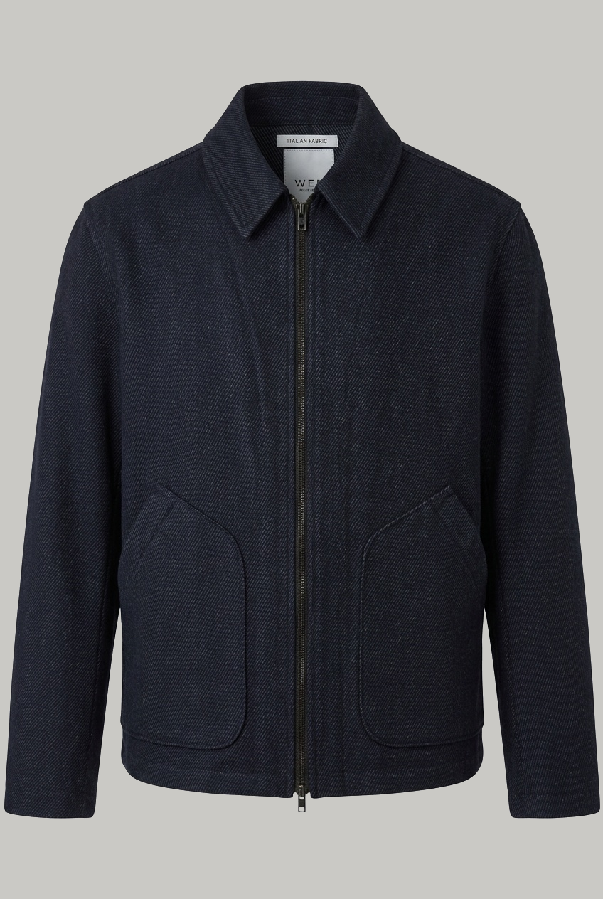 Colts Zip Shacket - Charcoal Twill Moleskin - Wear London