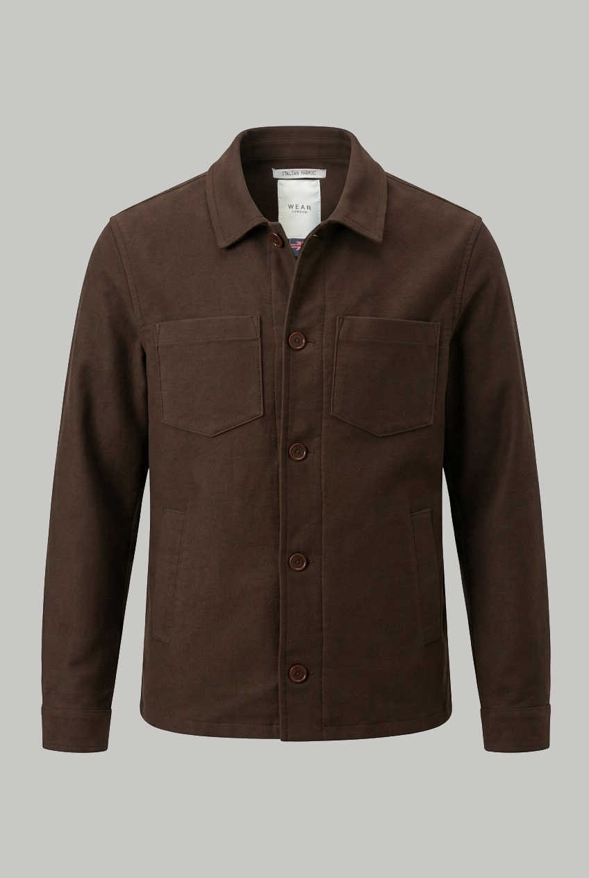 Southend Shacket Unlined - Chocolate Moleskin - Wear London