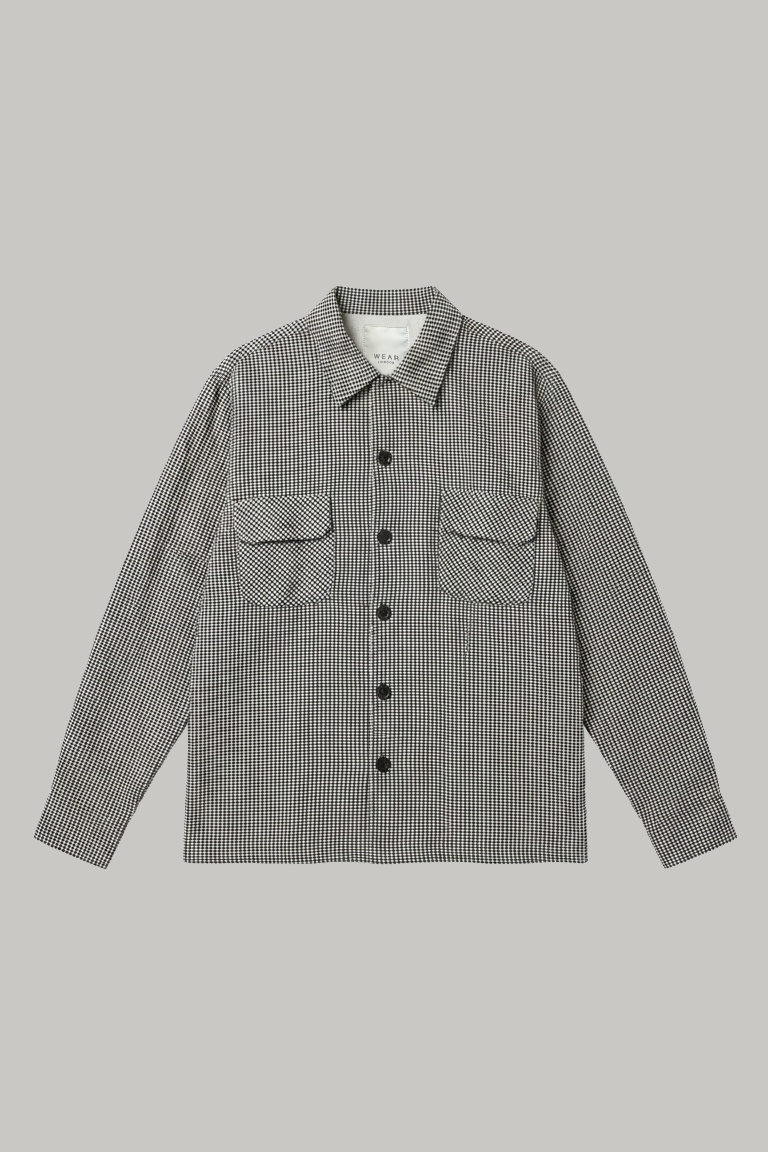 Angeles Long Sleeve Shirt - Art Black White Check - Wear London