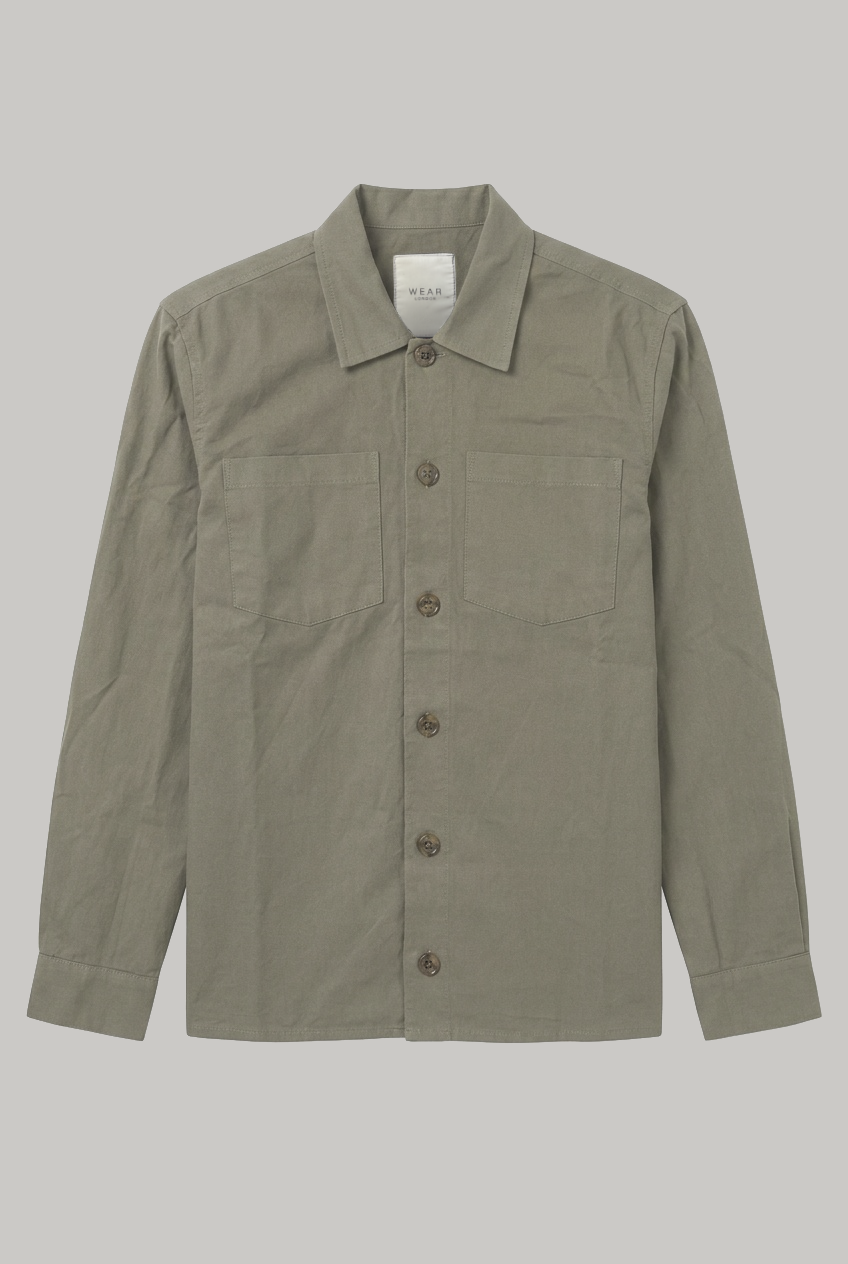Bart Overshirt - Mushroom Cotton Linen - Wear London