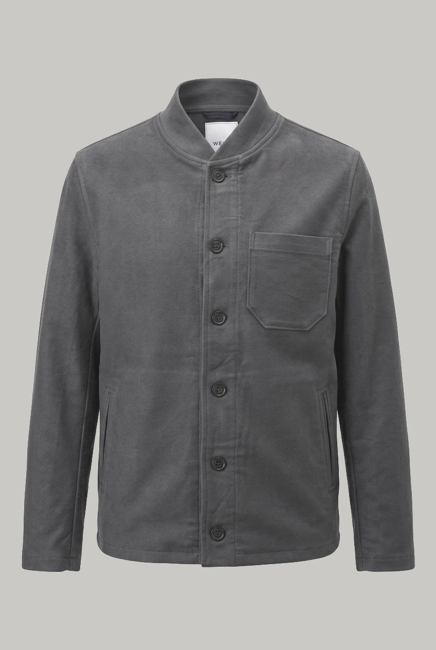 Aldgate Baseball Shacket - Slate Grey Moleskin - Wear London