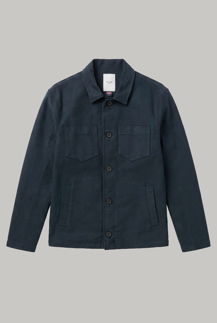 Southend Shacket Unlined - Navy Moleskin - Wear London