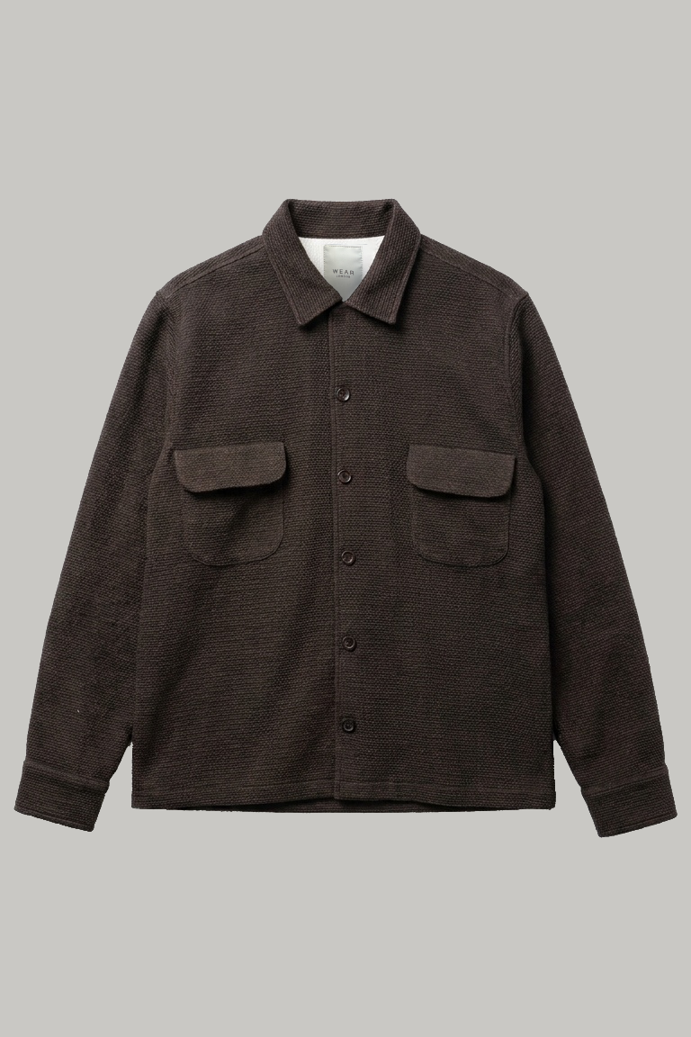 Angeles Long Sleeve Shirt - Malta Chocolate - Wear London