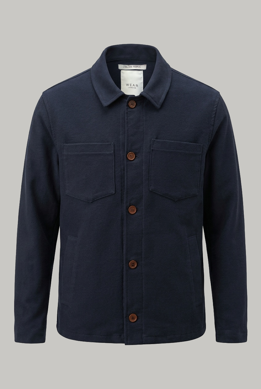 Southend Shacket Unlined - Navy Moleskin - Wear London