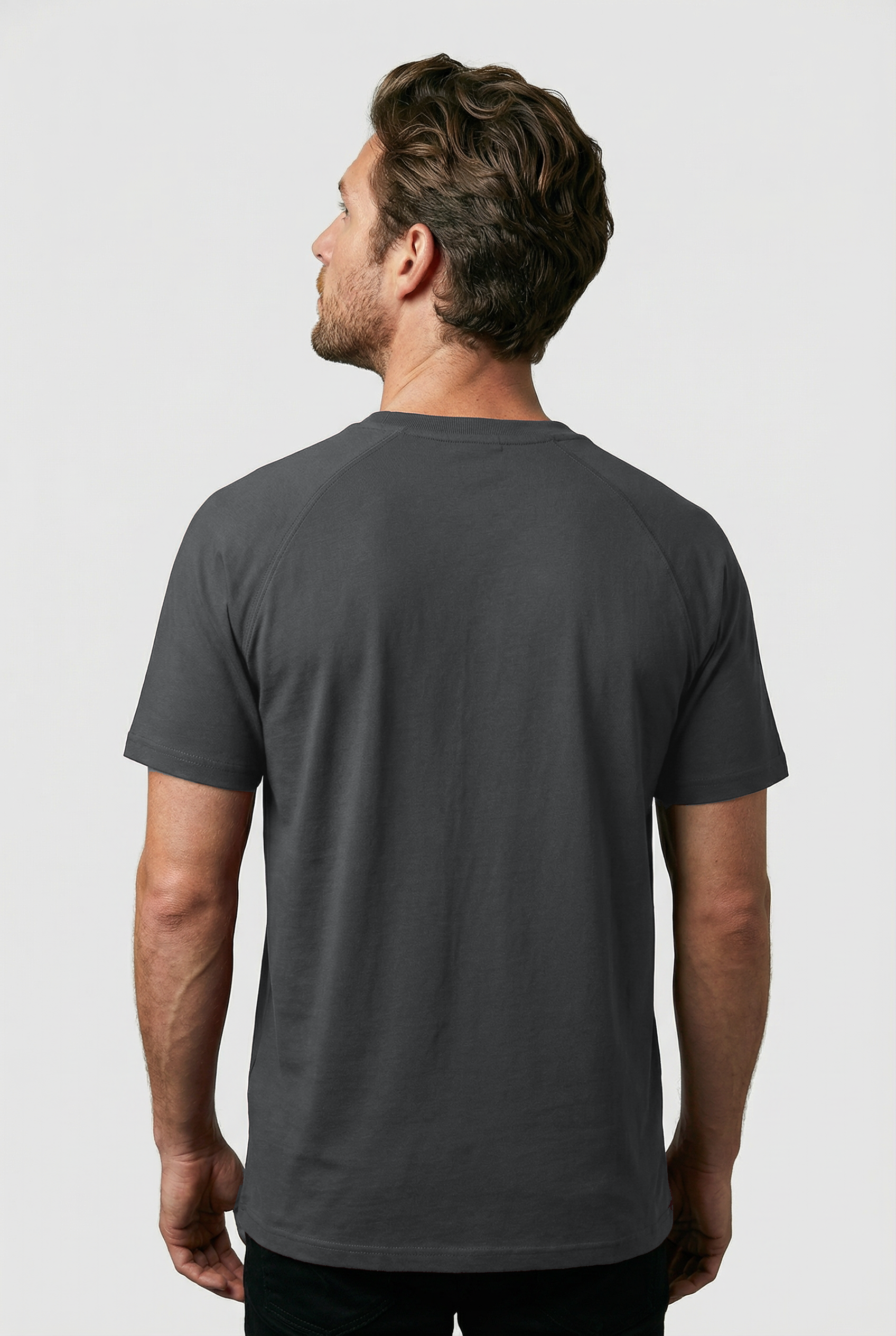 Hoxton Raglan Sleeve Fitted T-shirt - Grey - Wear London