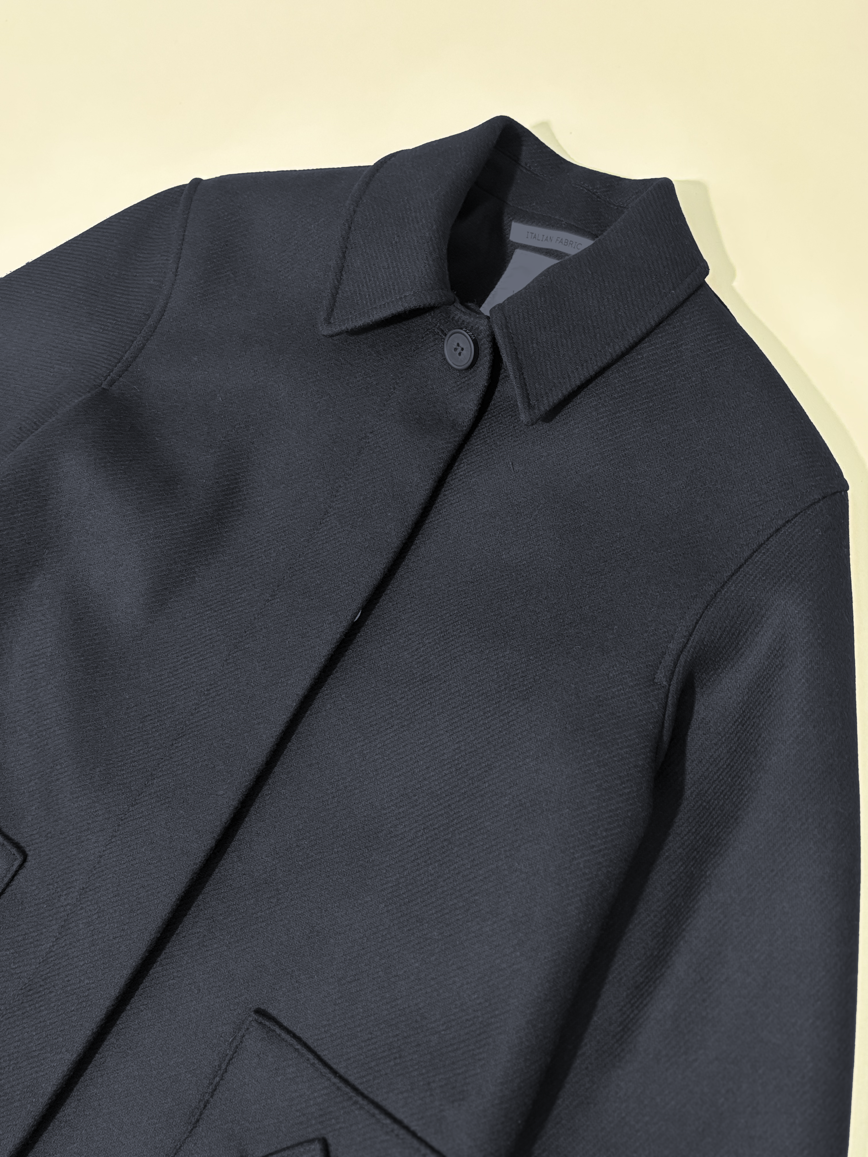 Mabel wool coat - Birbo Twill Navy - Wear London