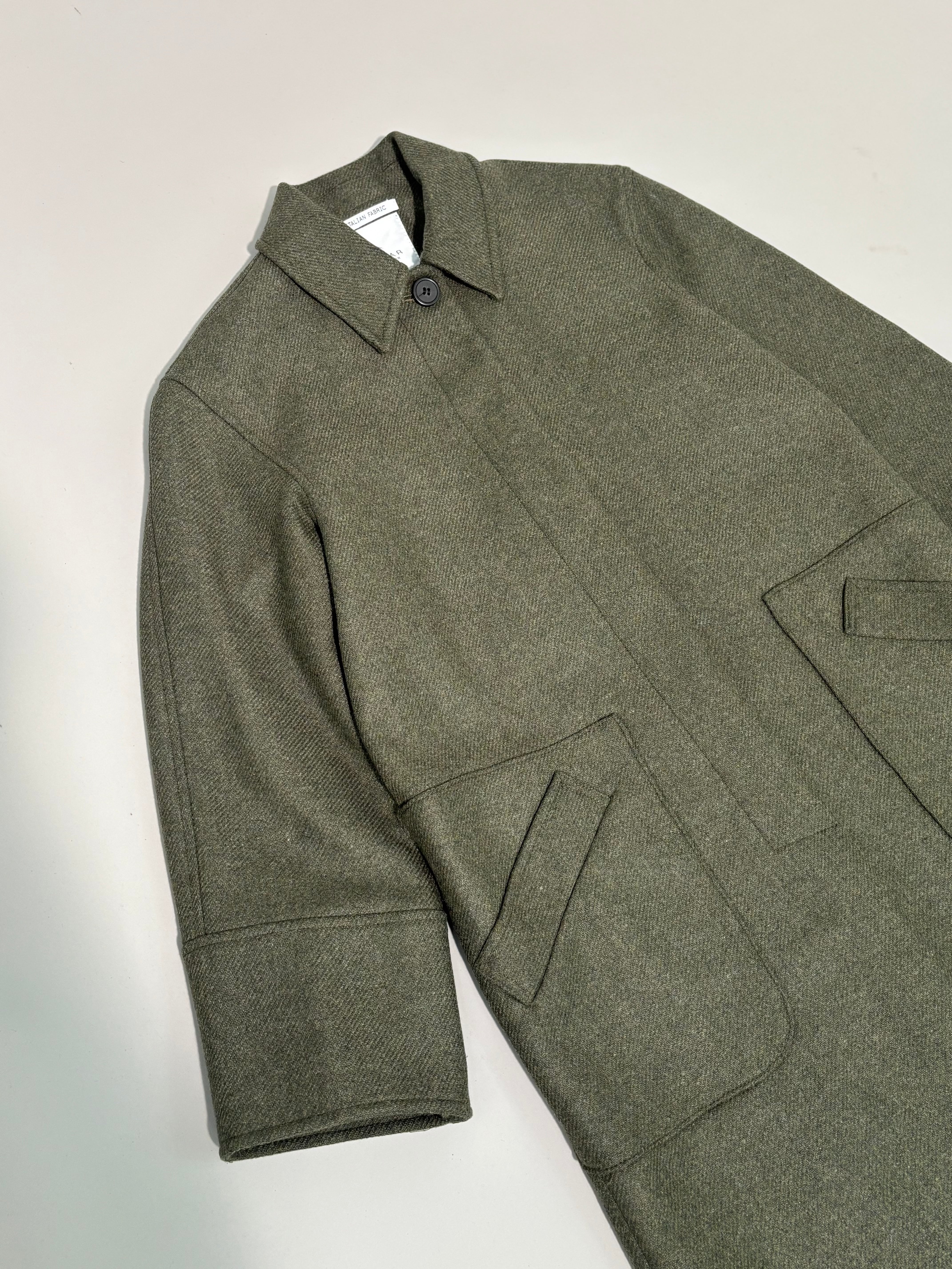 Mabel wool coat - Birbo Twill Olive - Wear London