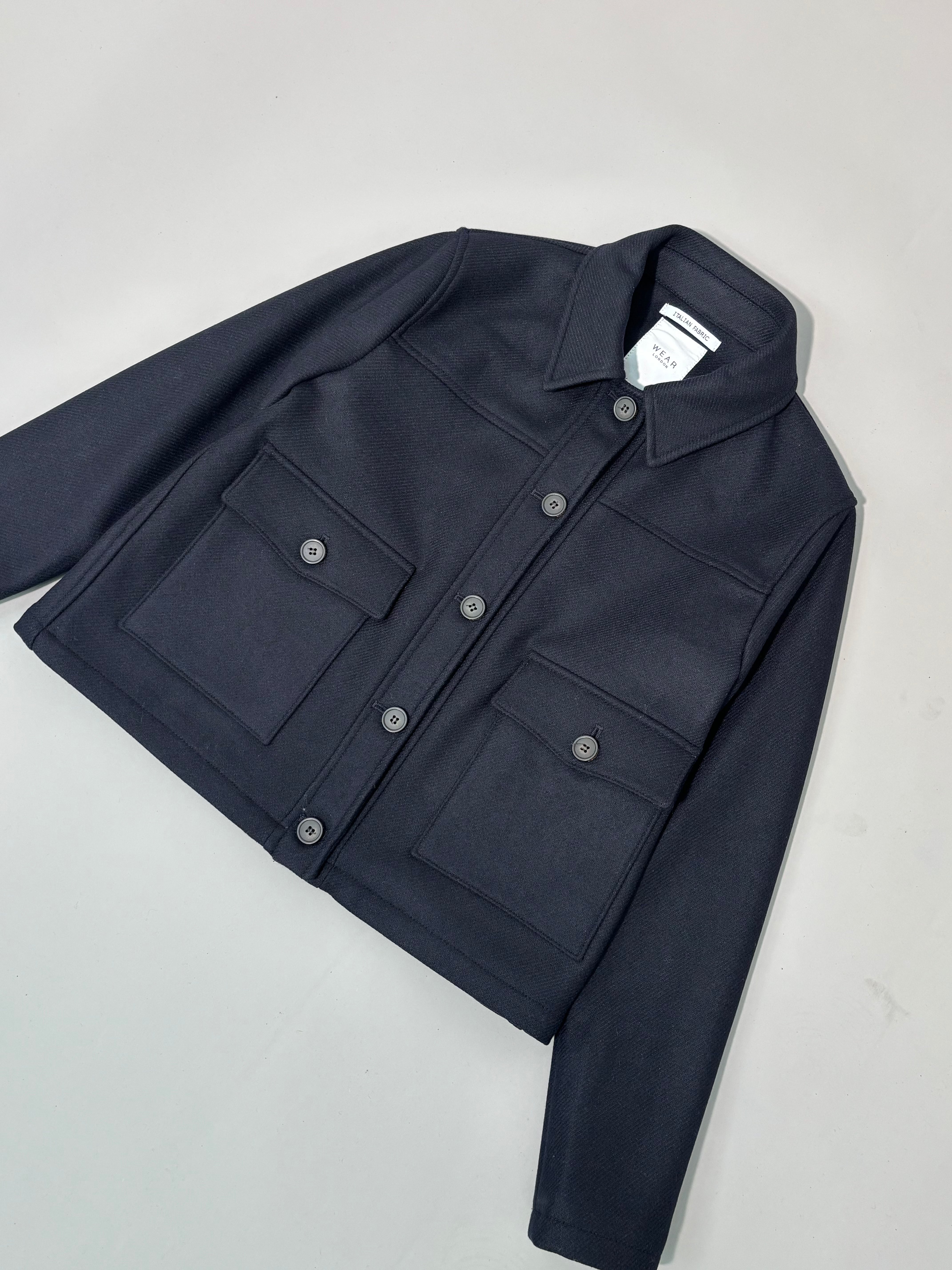 Ruby wool coat - Birbo Twill Navy - Wear London