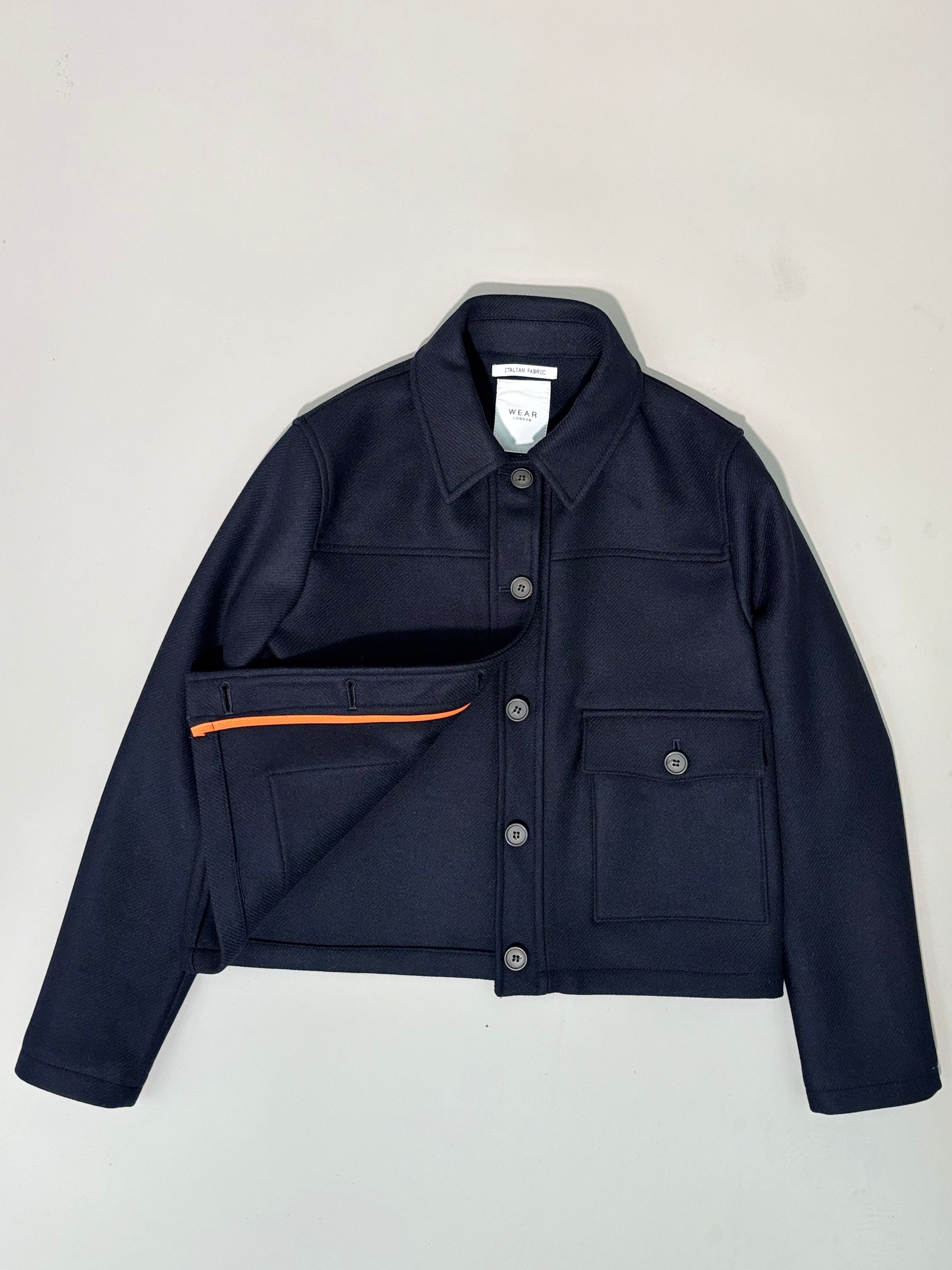 Ruby wool coat - Birbo Twill Navy - Wear London