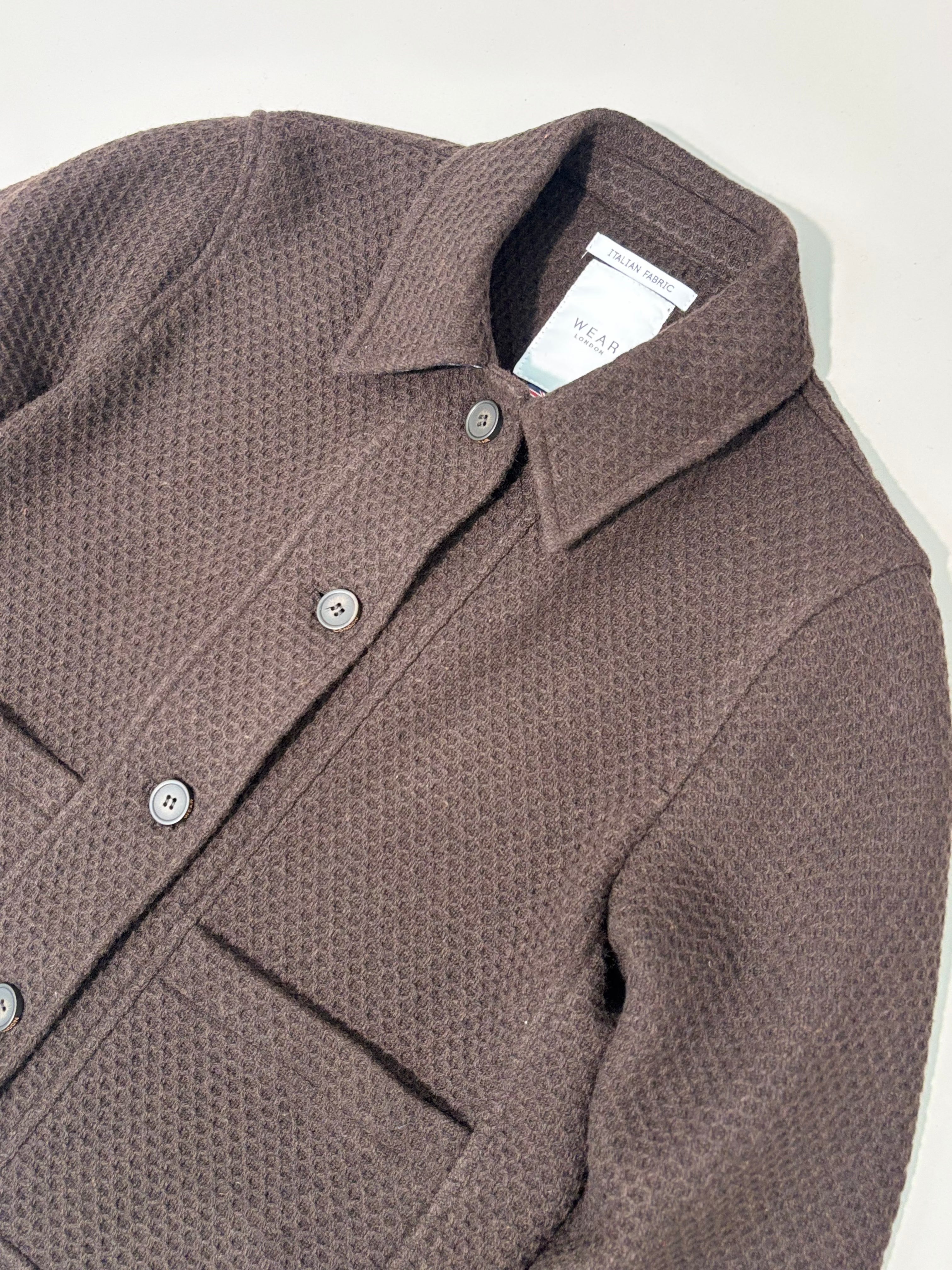 Regency wool coat - Nebula textured chocolate - Wear London