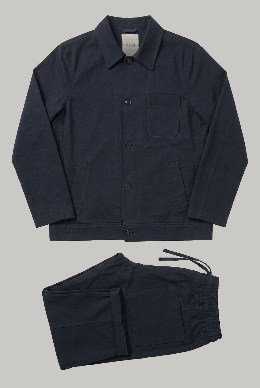 The Bermondsey - Casual Cotton Linen Outfit - Navy - Wear London