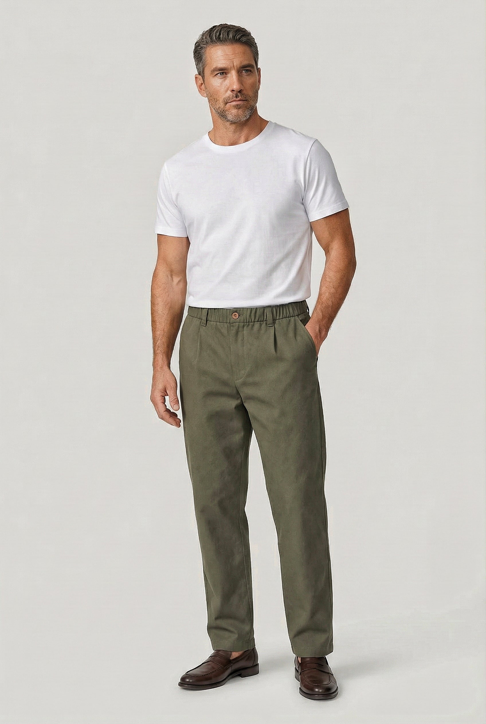 Crispin Chino Comfort Stretch - Cappucino - Wear London