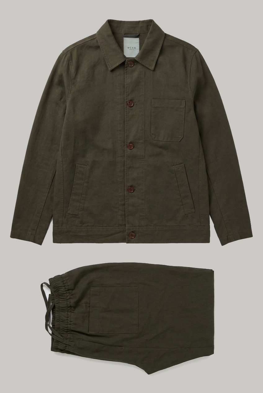The Bermondsey - Cotton Linen Two Piece Suit -Olive - Wear London