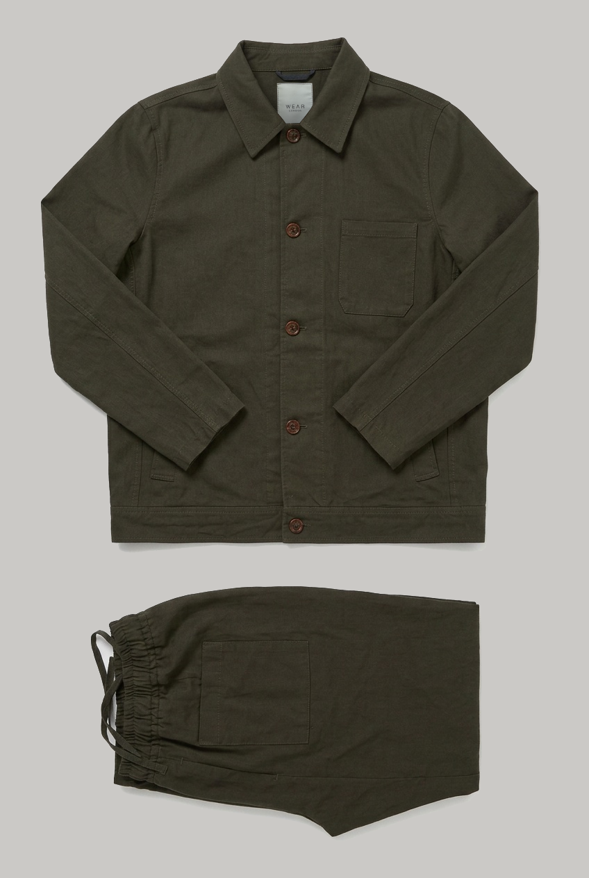 The Bermondsey - Casual Cotton Linen Outfit -Olive - Wear London