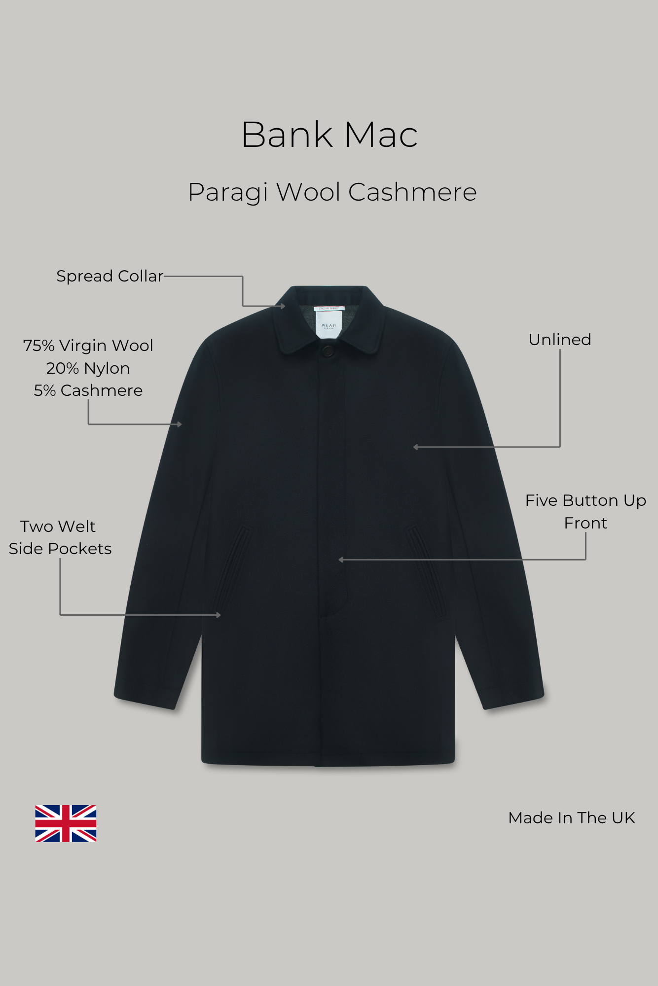 Bank Mac - Parigi Wool Cashmere - Wear London