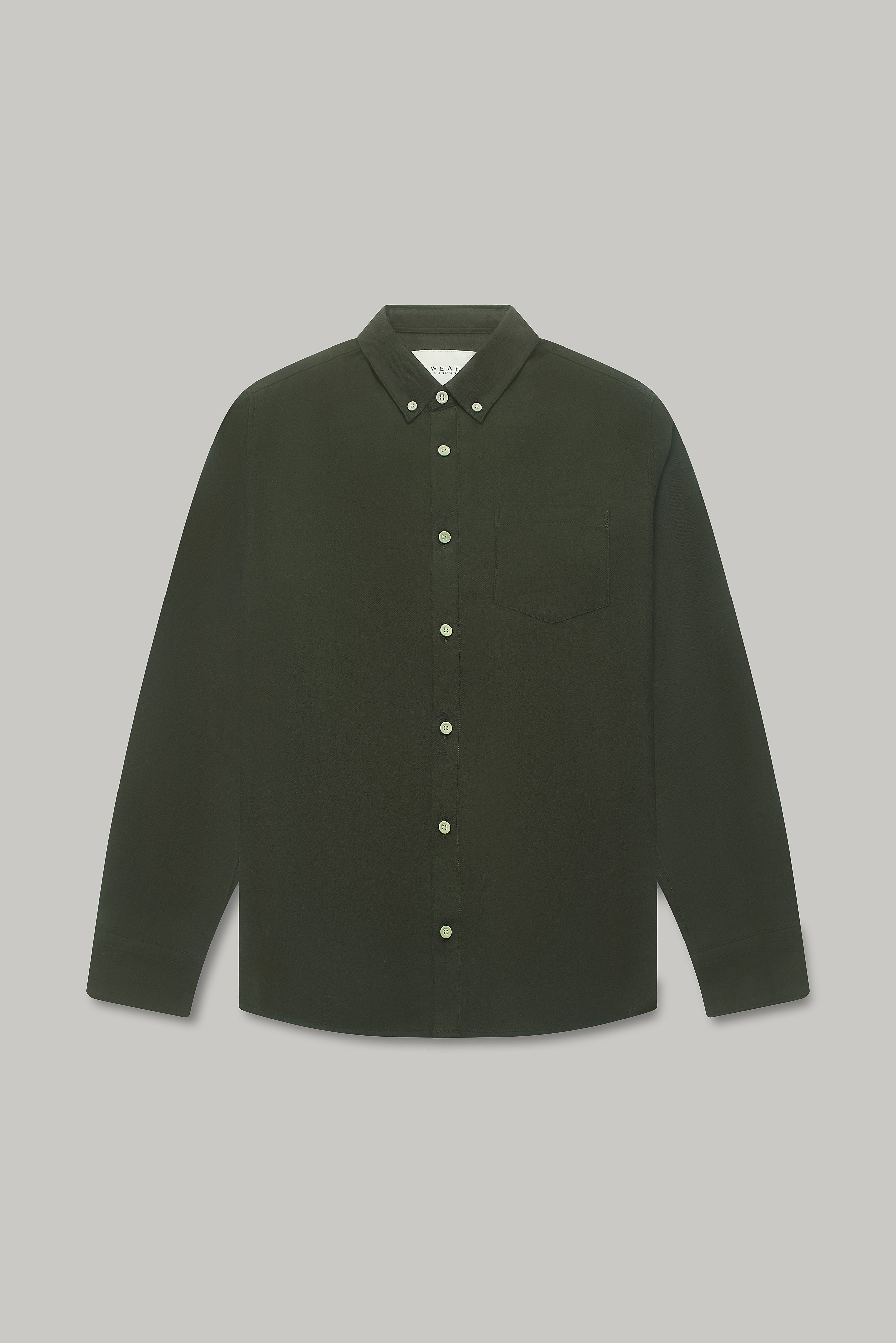 Bobby Flannel Shirt - Dark Khaki - Wear London
